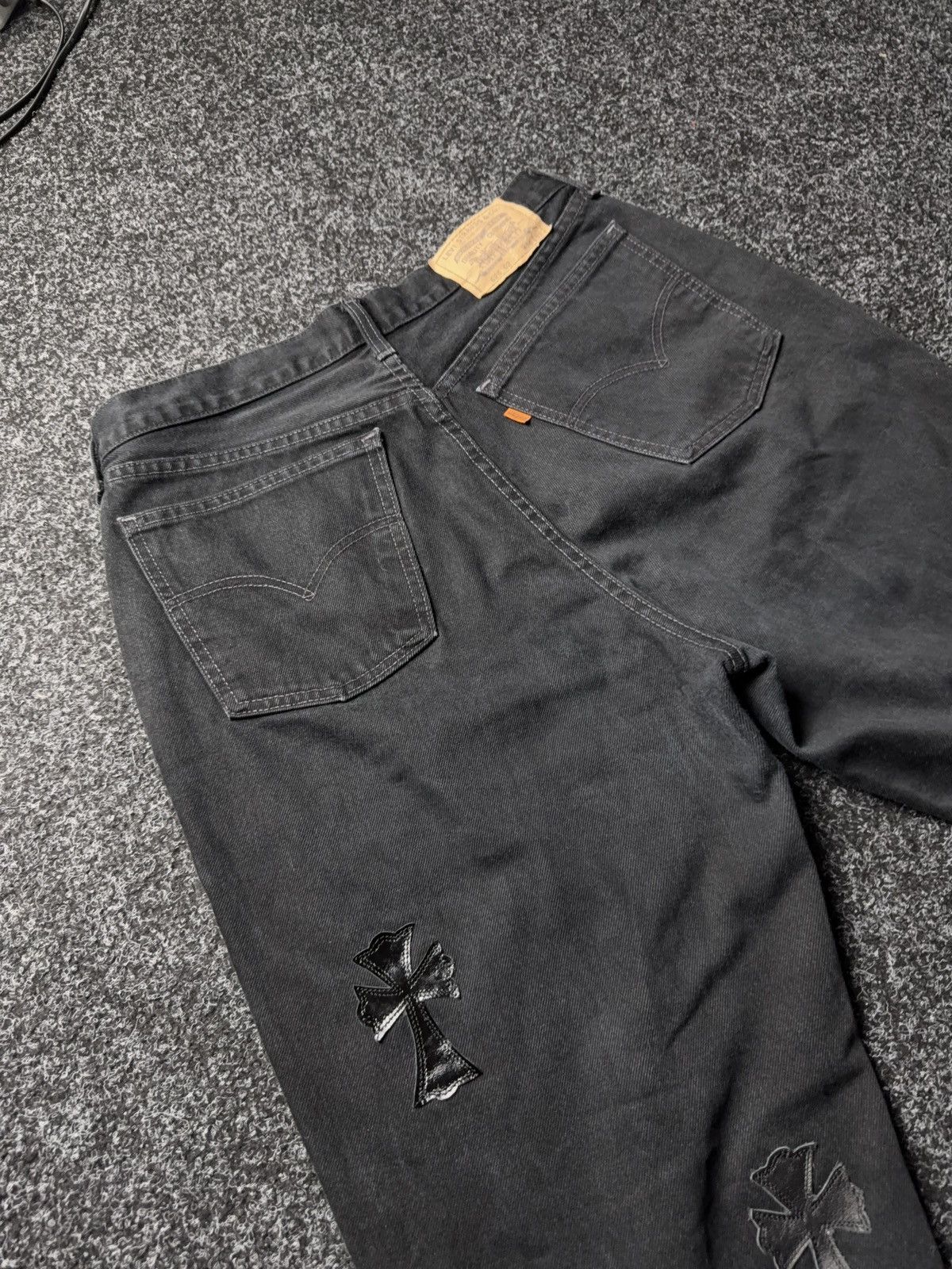 Levi's Vintage Clothing Vintage 90s Archival Levi’s Hearts Style Cross Denim Jeans Size US 33 - 16 Thumbnail