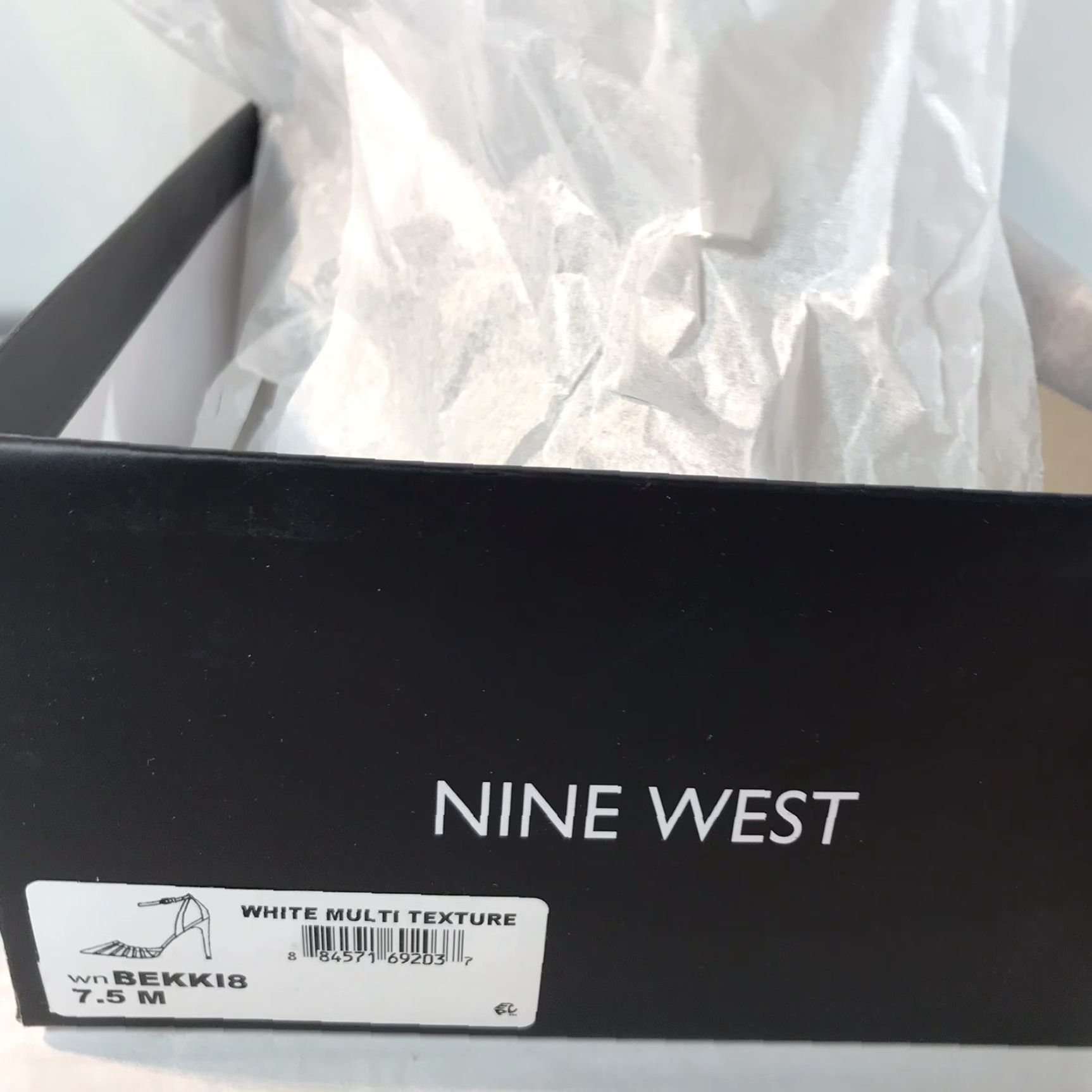 Nine West VINTAGE Nine West Leather Pump Heels Women’s Size 7.5M Black White 4-inch Stiletto Ankle Strap Formal Dress Shoes Size US 7.5 / IT 37.5 - 7 Thumbnail