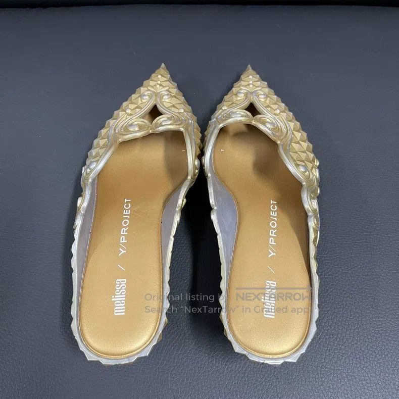 Y/Project Y/Project 39 Golden crystal pointed shoes Size US 8.5 / IT 38.5 - 4 Thumbnail