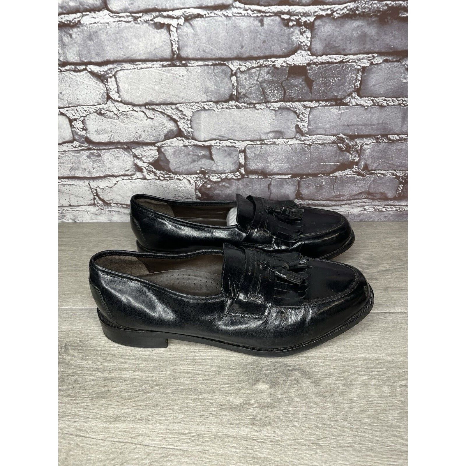 Nunn Bush Nunn Bush Dress Flex Black Leather Kiltie Tassel Loafers Sho Size US 12 / EU 45 - 9 Thumbnail