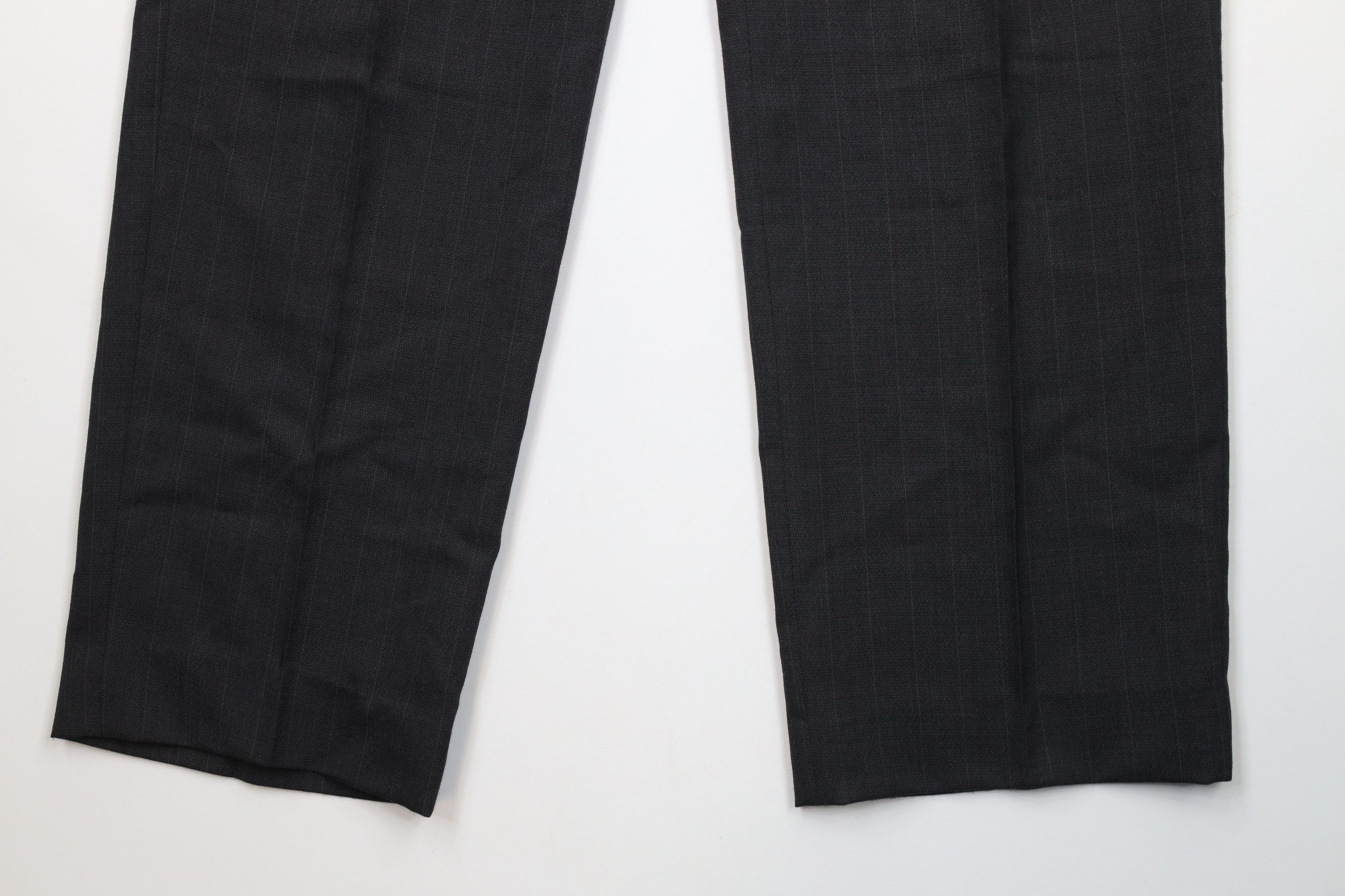 Vintage Vintage 70s Streetwear Pinstriped Knit Wide Leg Chino Pants Size US 36 / EU 52 - 4 Thumbnail