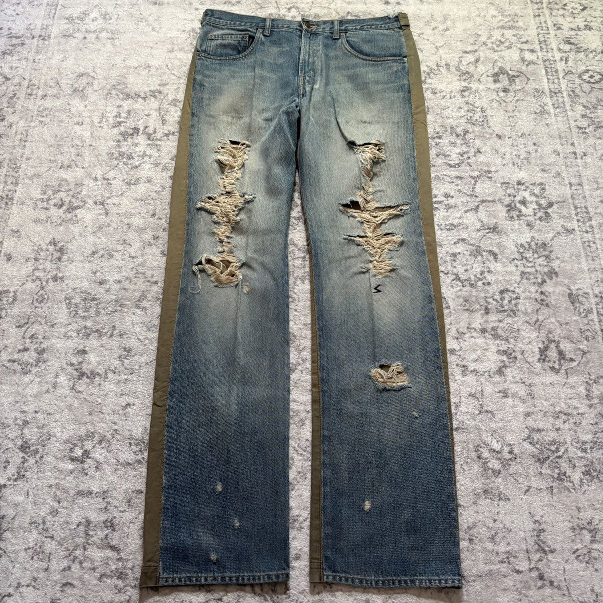 Pre-owned Undercover Ss04 Languid Hybrid Utility Cargo Jeans | Size L In Blue
