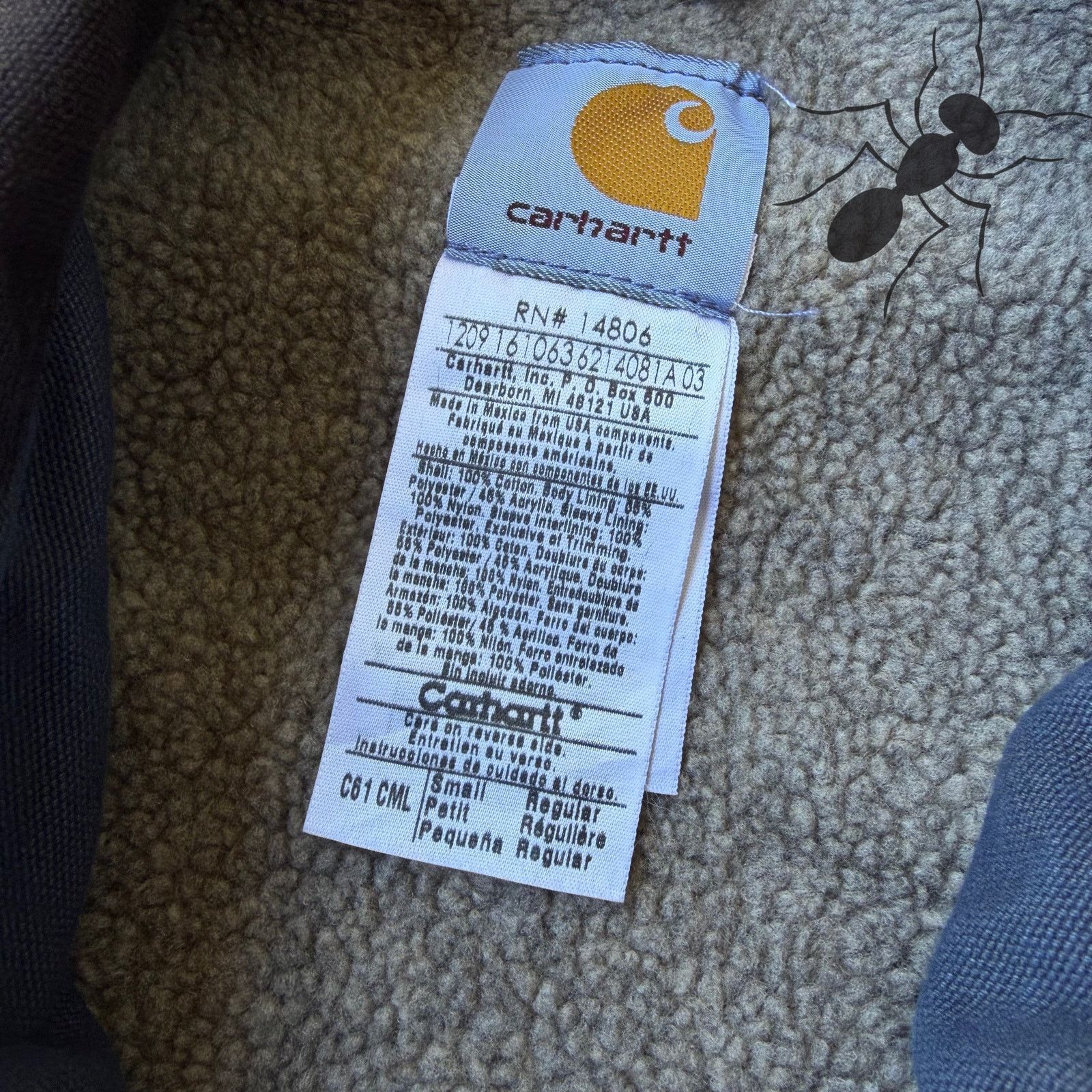 Carhartt × Vintage Vintage Y2K Carhartt C61 DYED blue chore coat work jacket Size US S / EU 44-46 / 1 - 5 Thumbnail