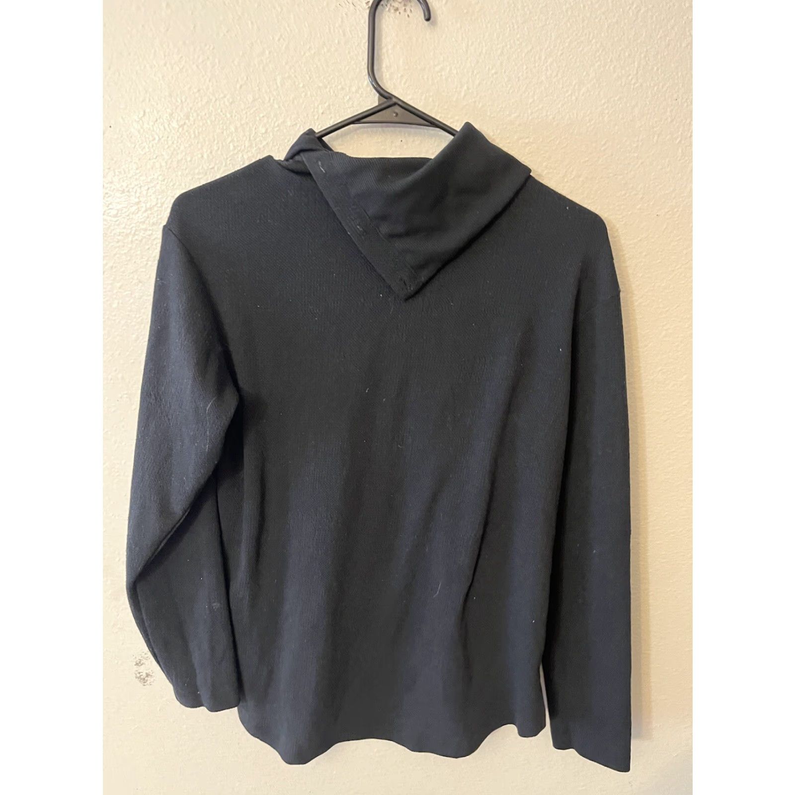Vintage Columbia Sweater Women’s Medium Black Turtleneck Button Up Neck Size M / US 6-8 / IT 42-44 - 2 Thumbnail