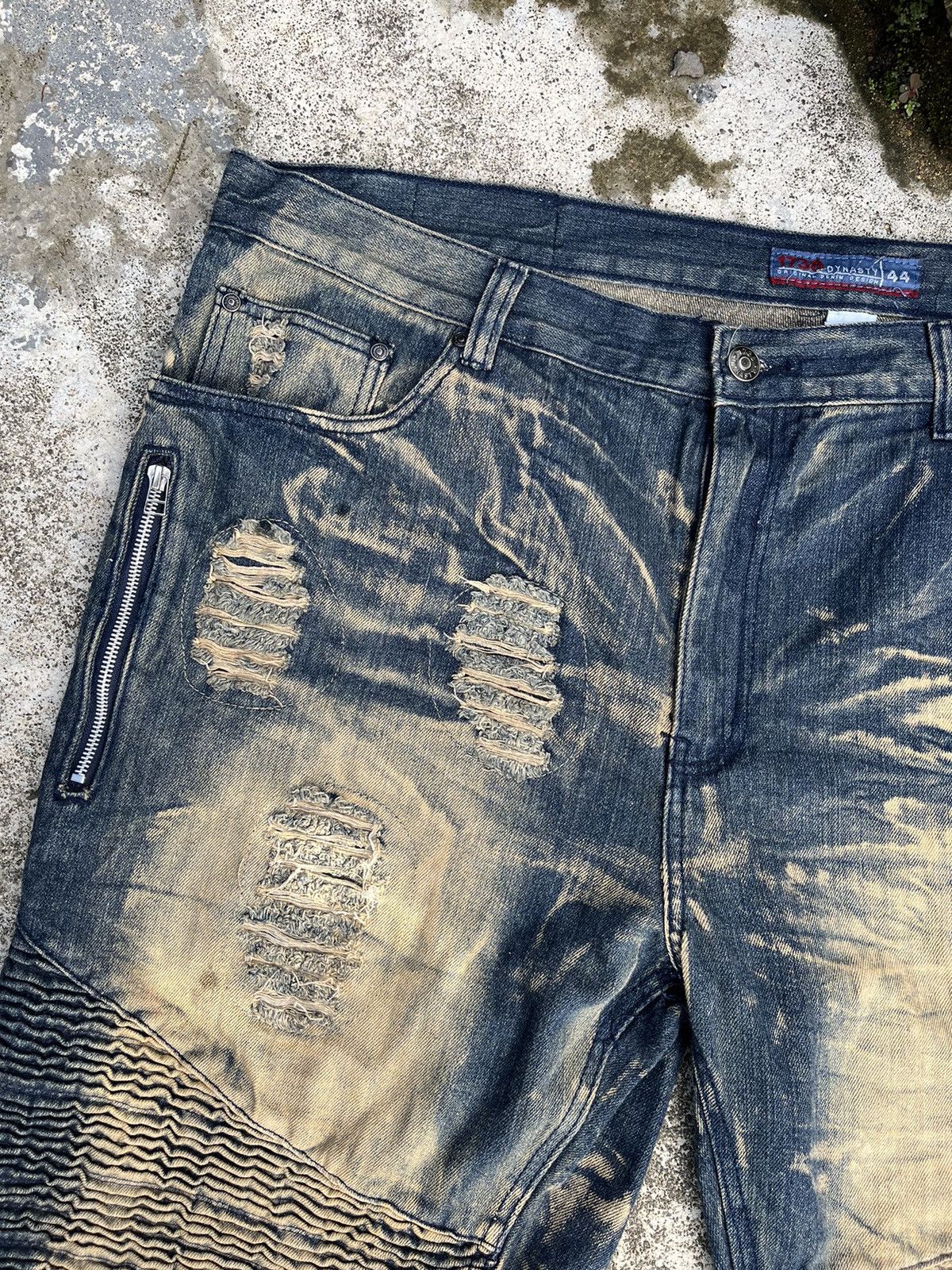If Six Was Nine × Japanese Brand × Le Grande Bleu (L.G.B.) Baggy LGB Inspired Crazy Mudwash Denim Size US 38 / EU 54 - 7 Thumbnail