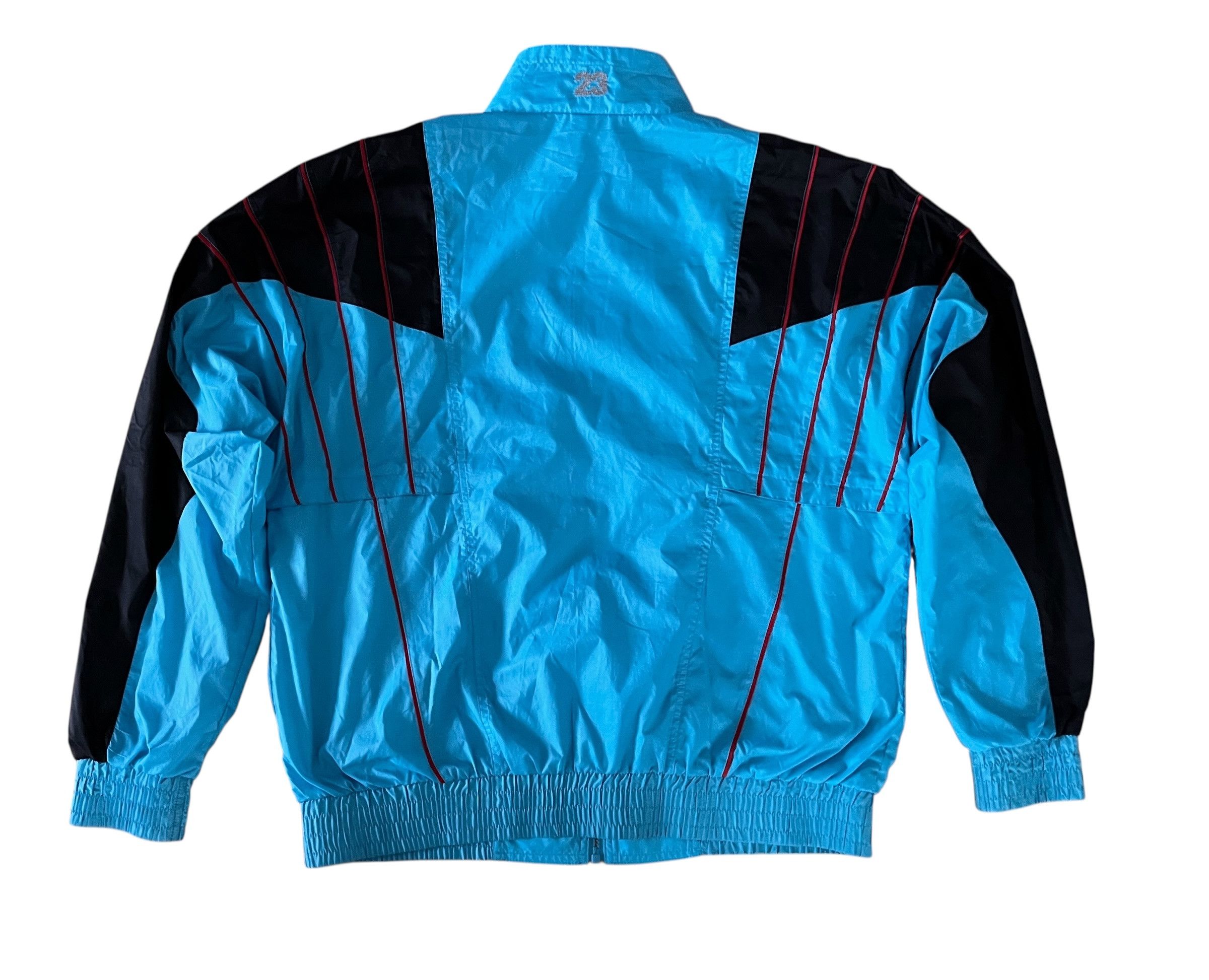 Jordan Retro 5 Windbreaker Gamma Blue Black Red L