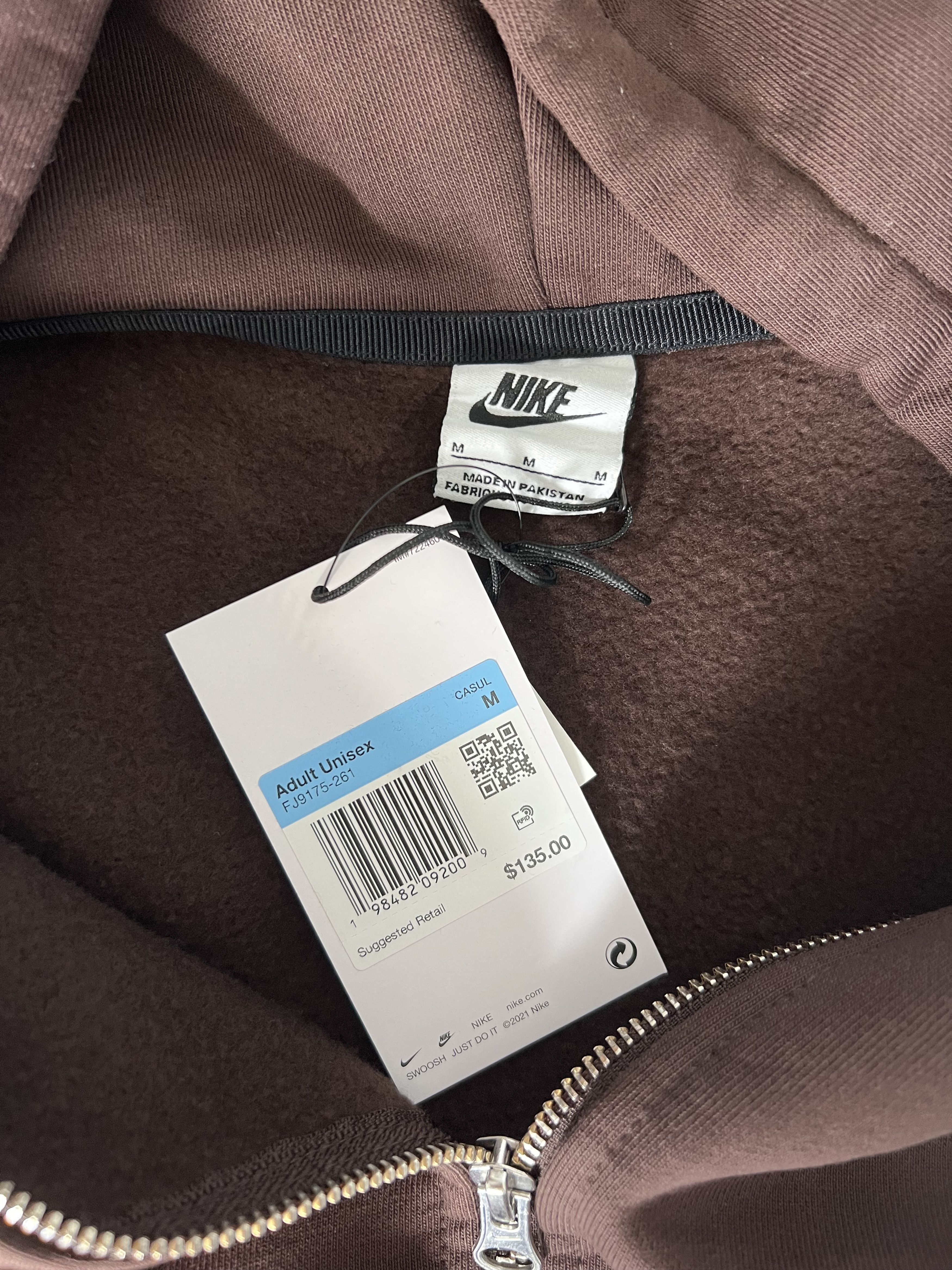 Nike × Stussy Stussy Nike Stone Washed Fleece Zip Sweatshirt in Brown Size US M / EU 48-50 / 2 - 7 Thumbnail
