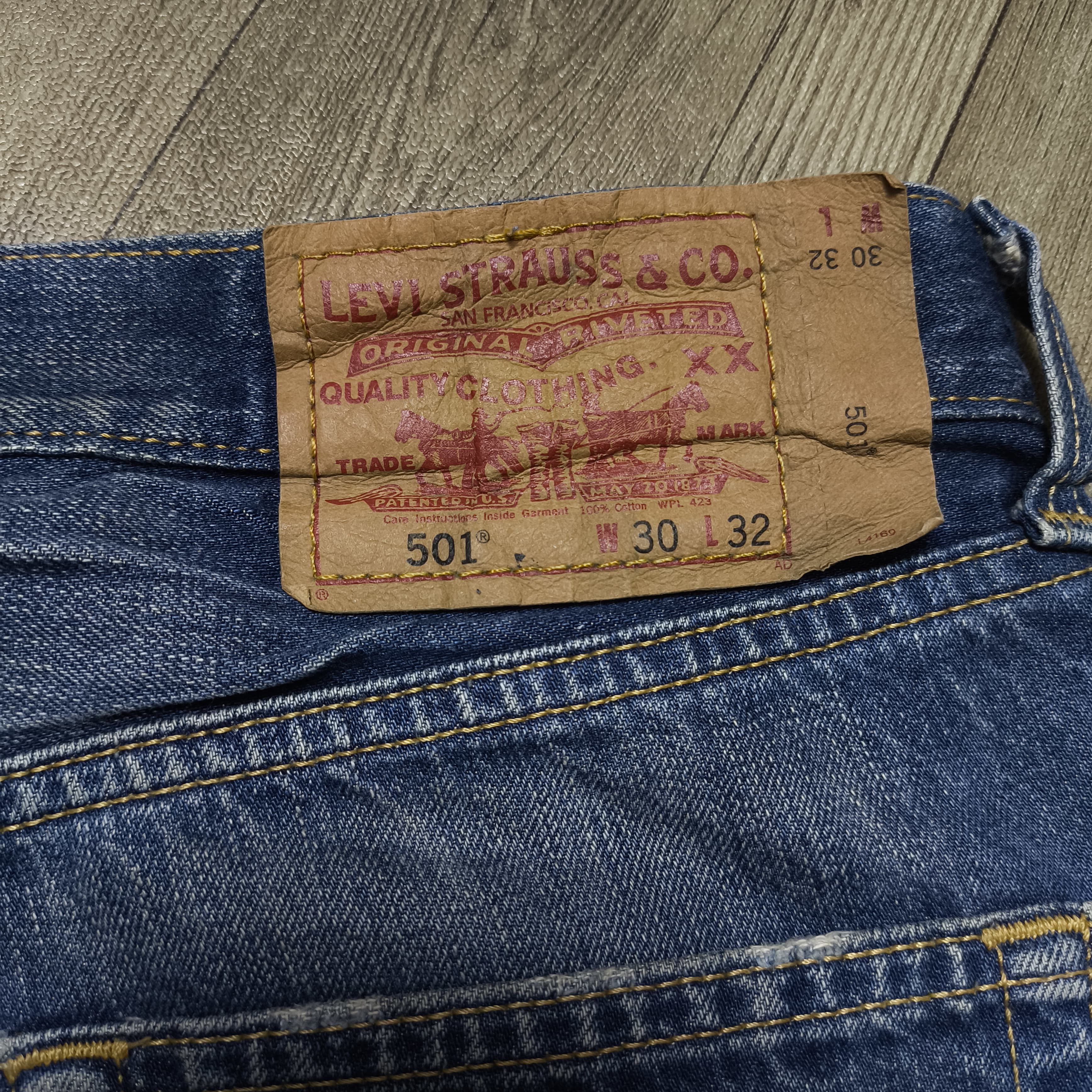 Levi's Vintage Levi's 501 Straight Leg Jeans 3073 Stamped Button Size US 30 / EU 46 - 14 Thumbnail