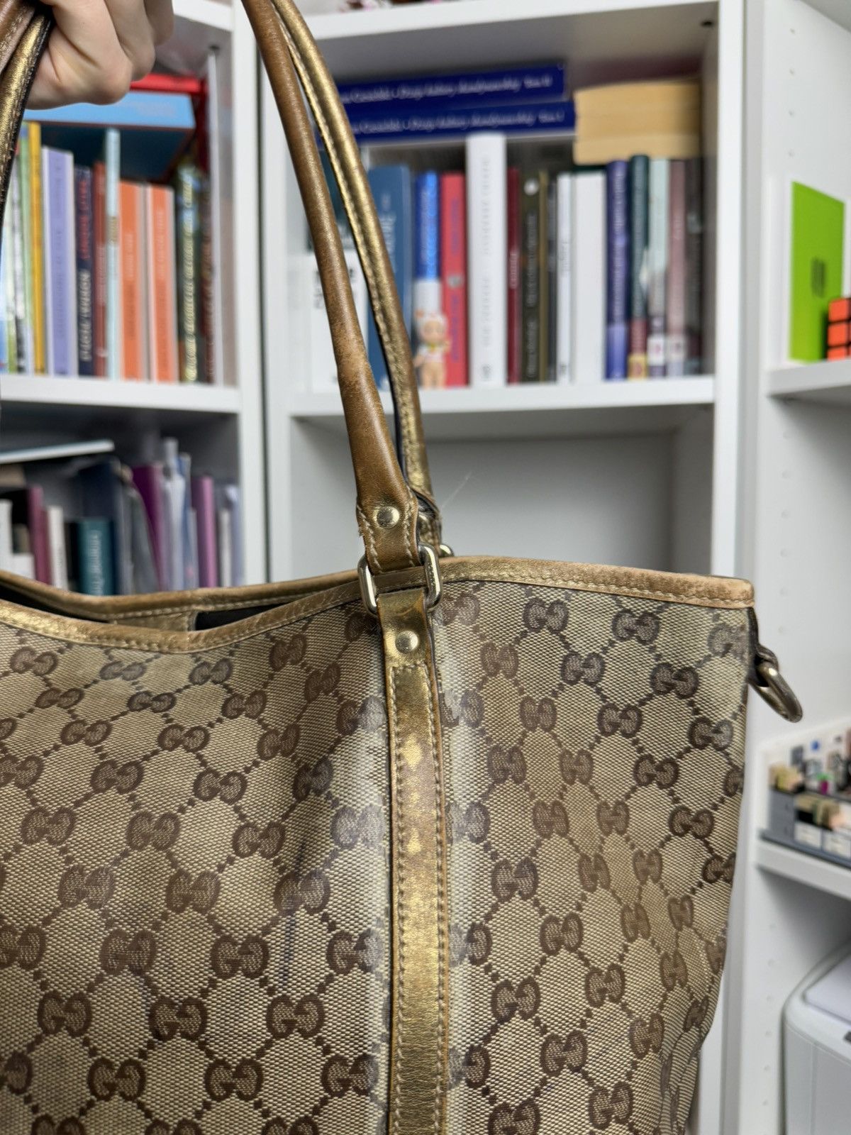 Designer × Gucci × Vintage Vintage y2k Gucci monogram tote / shopper bag luxury designer Size ONE SIZE - 9 Thumbnail