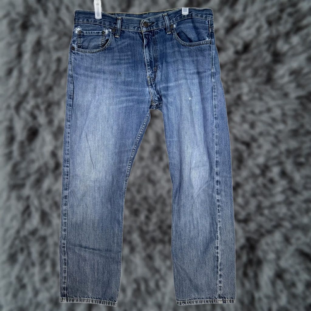 Levi's VINTAGE Levi’s 514 Jeans Mens 34x28 Blue Denim Distressed Straight Fit 90s USA Cowboy Regular Boys Mens Size US 34 / EU 50 - 1 Thumbnail