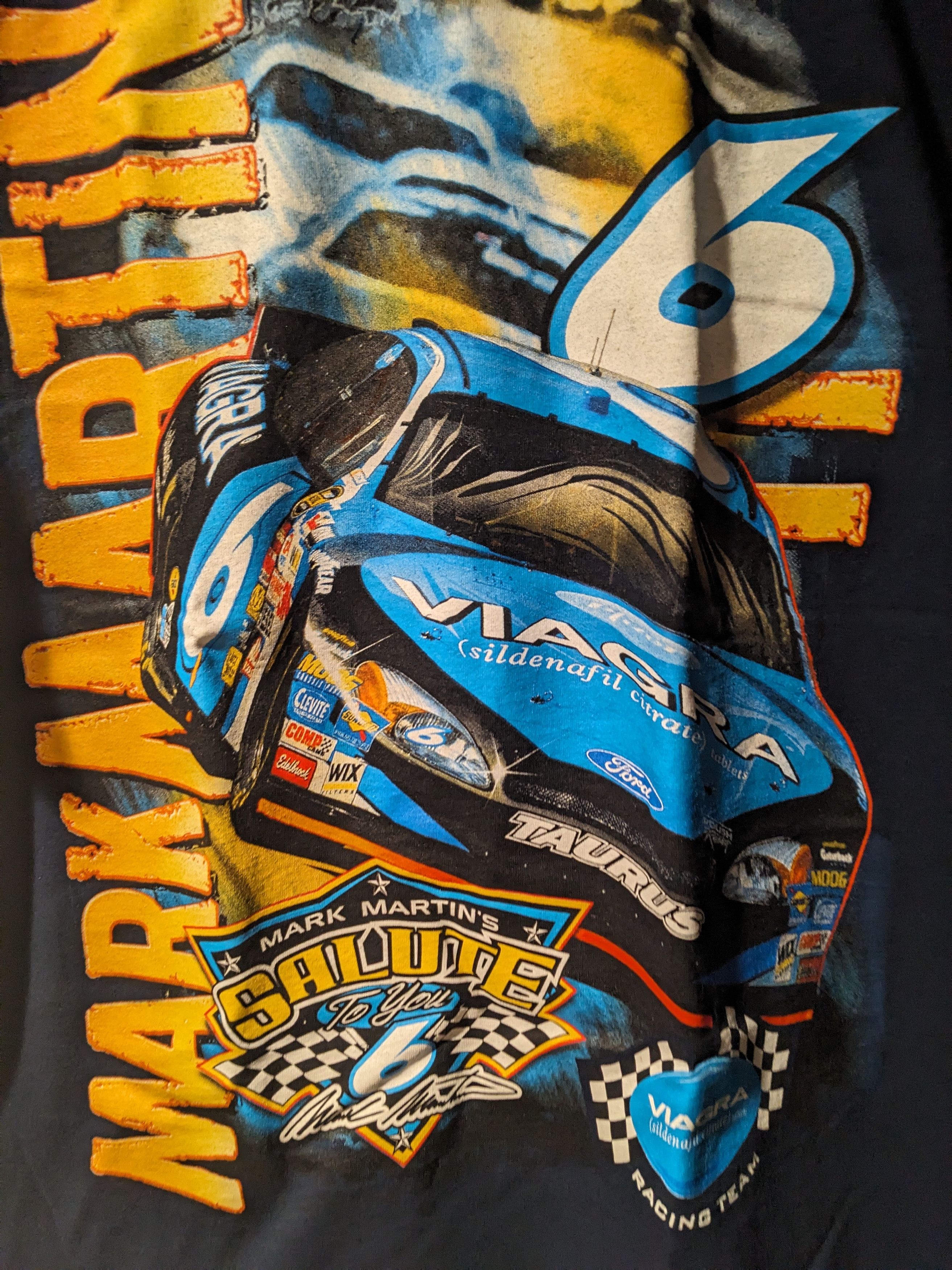 Chase Authentics × NASCAR × Vintage Vintage Y2K Mark Martin Nascar Chase Authentic Front T-Shirt Size US L / EU 52-54 / 3 - 2 Thumbnail