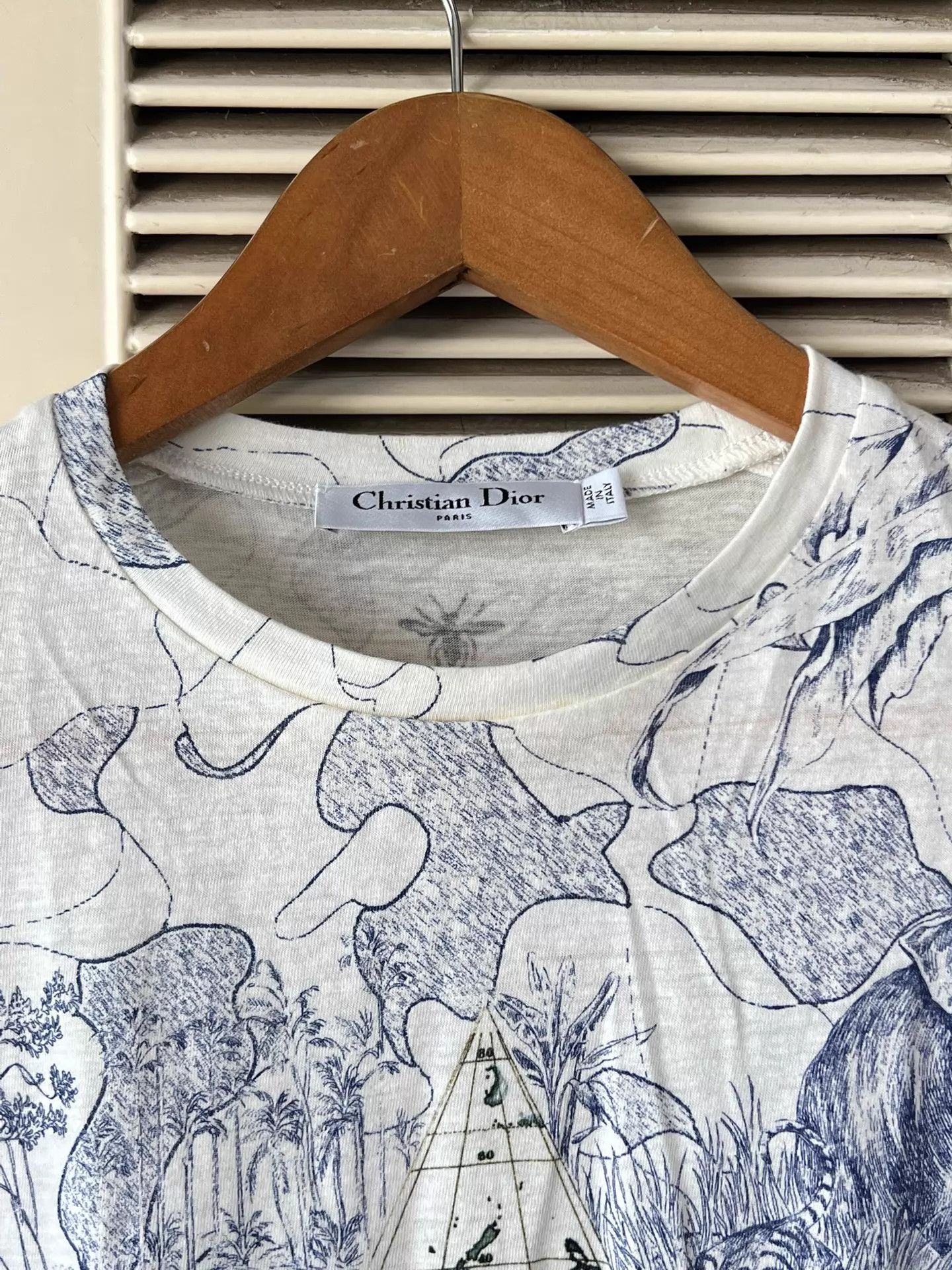 Dior Dior Map Animal Print T - shirt XS CD Bee Back Size XS / US 0-2 / IT 36-38 - 3 Thumbnail