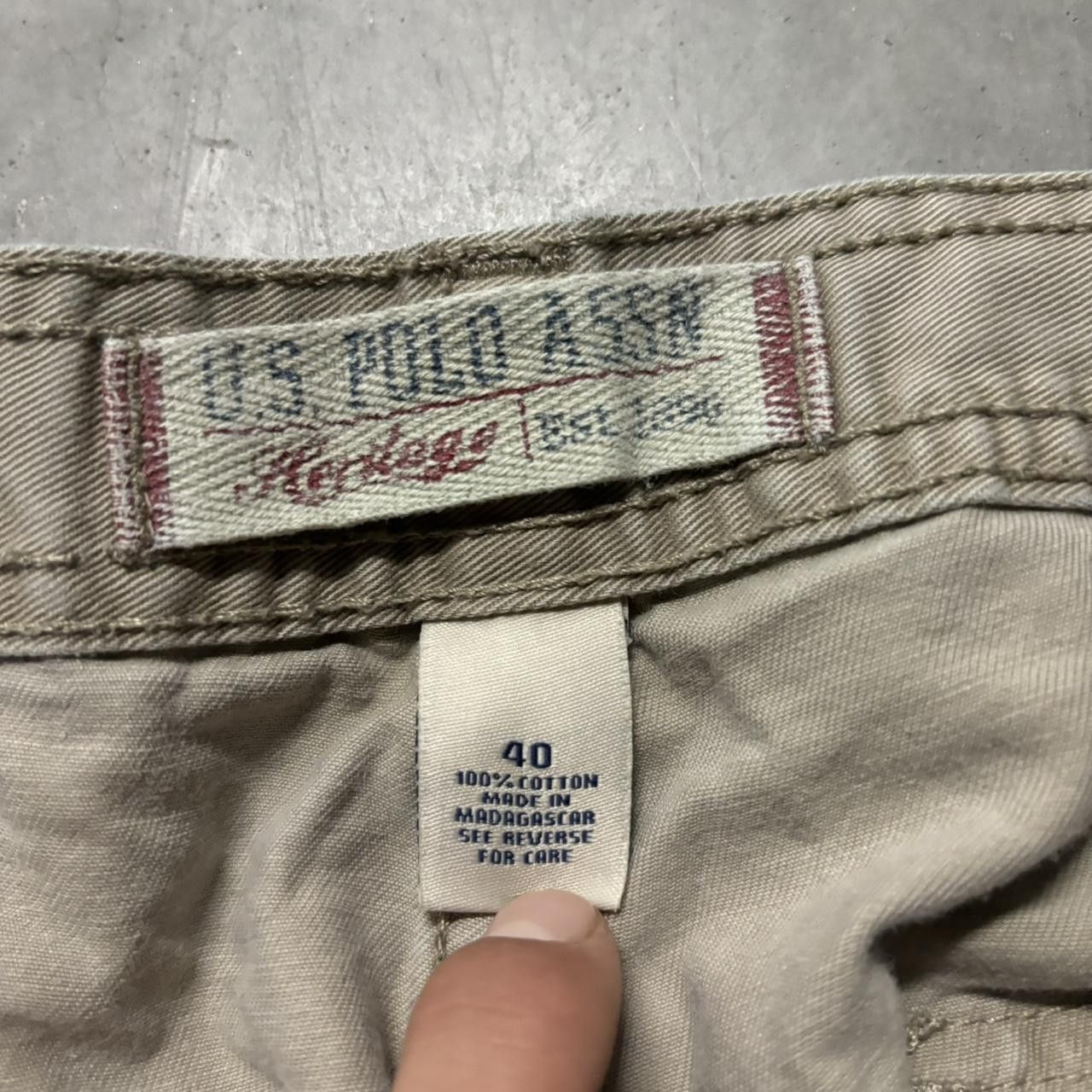 U.S. Polo Assn. × Vintage Crazy Vintage Y2K/2000s Baggy Khaki U.S. Polo Assn. Skater Style Cargo Shorts! Size US 40 / EU 56 - 8 Thumbnail