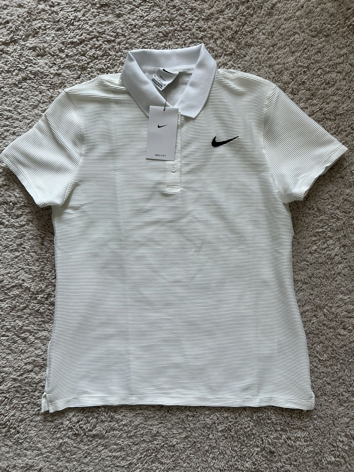 Nike Nike Victory Dri-FIT Golf Polo Ribbed Shirt White Size XXL / US 16-18 / IT 52-54 - 7 Thumbnail