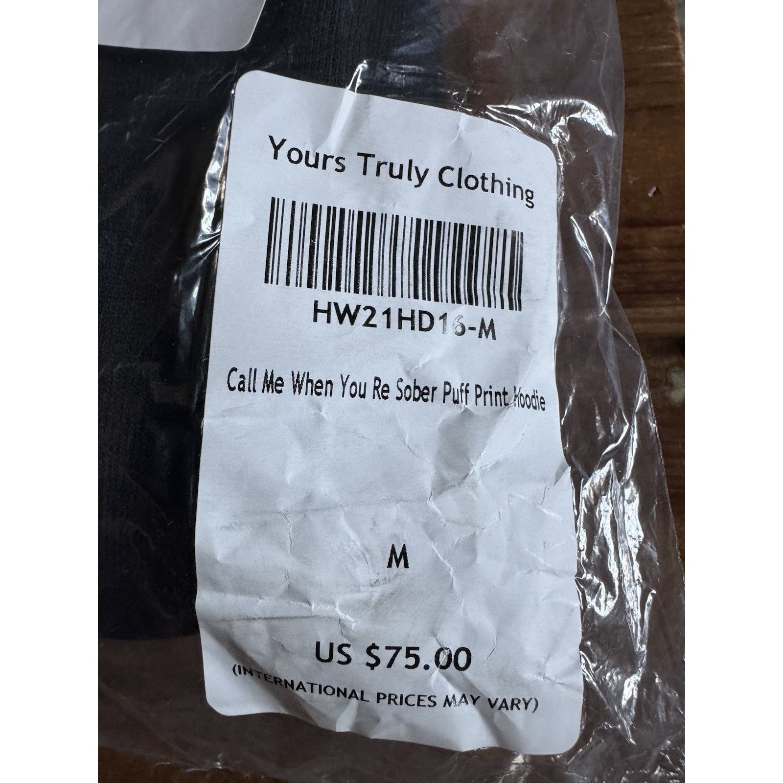 Other Yours Truly Phora Call Me When You’re Sober Hoodie Black M Size US M / EU 48-50 / 2 - 4 Thumbnail