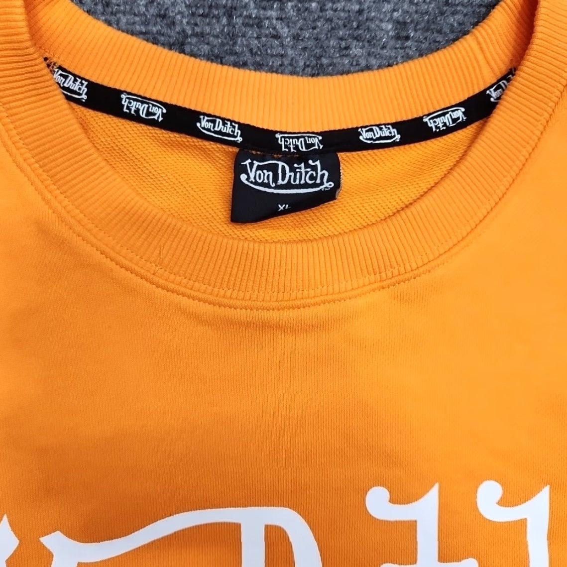 Von Dutch Von Dutch Shirt Men XL Orange Front & Back Print Crew Neck Long Sleeve T-Shirt Size US XL / EU 56 / 4 - 6 Thumbnail