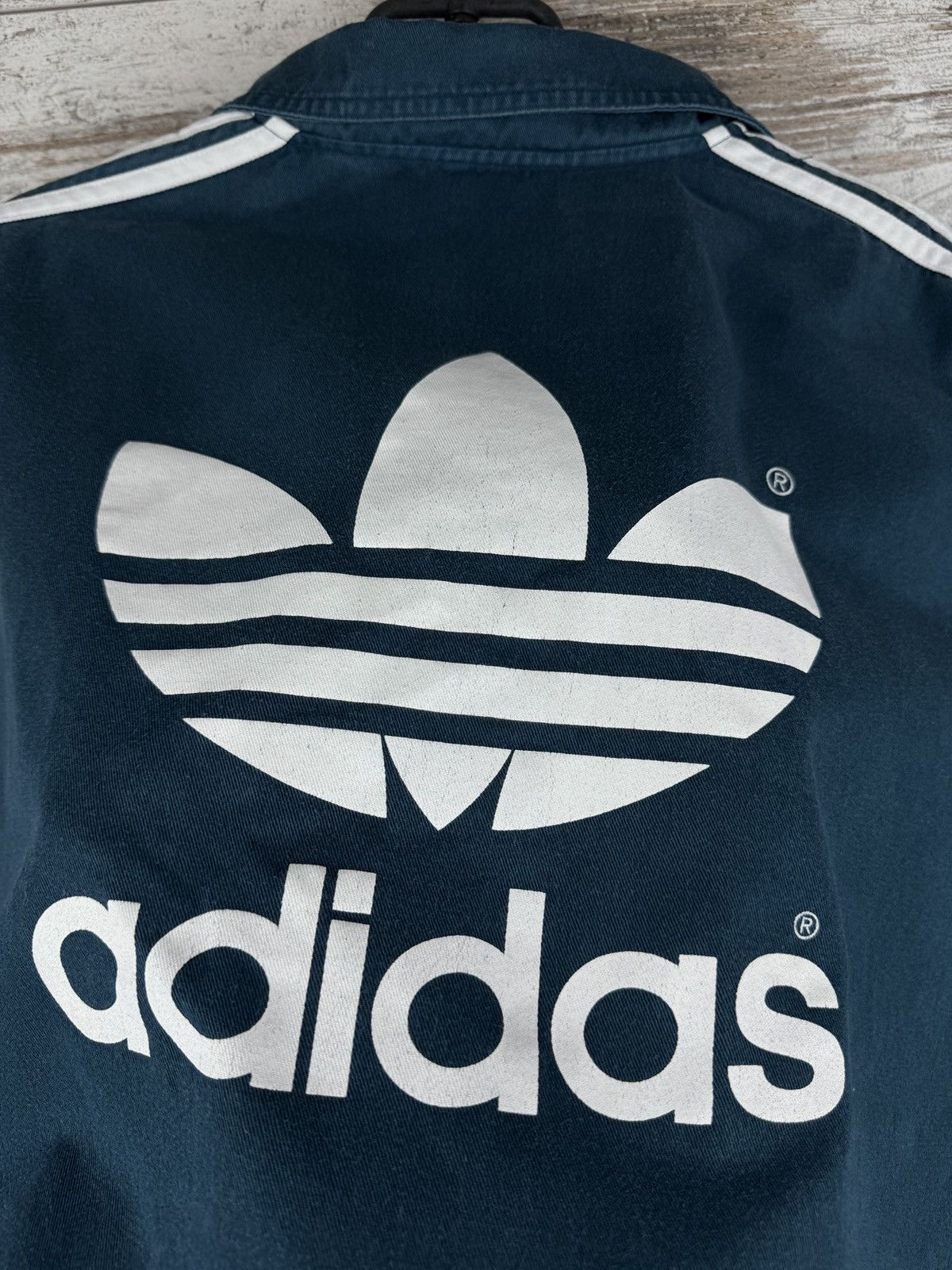 Adidas × Vintage Mens Vintage distressed Adidas rugby sweatshirt rare y2k Size US L / EU 52-54 / 3 - 17 Thumbnail