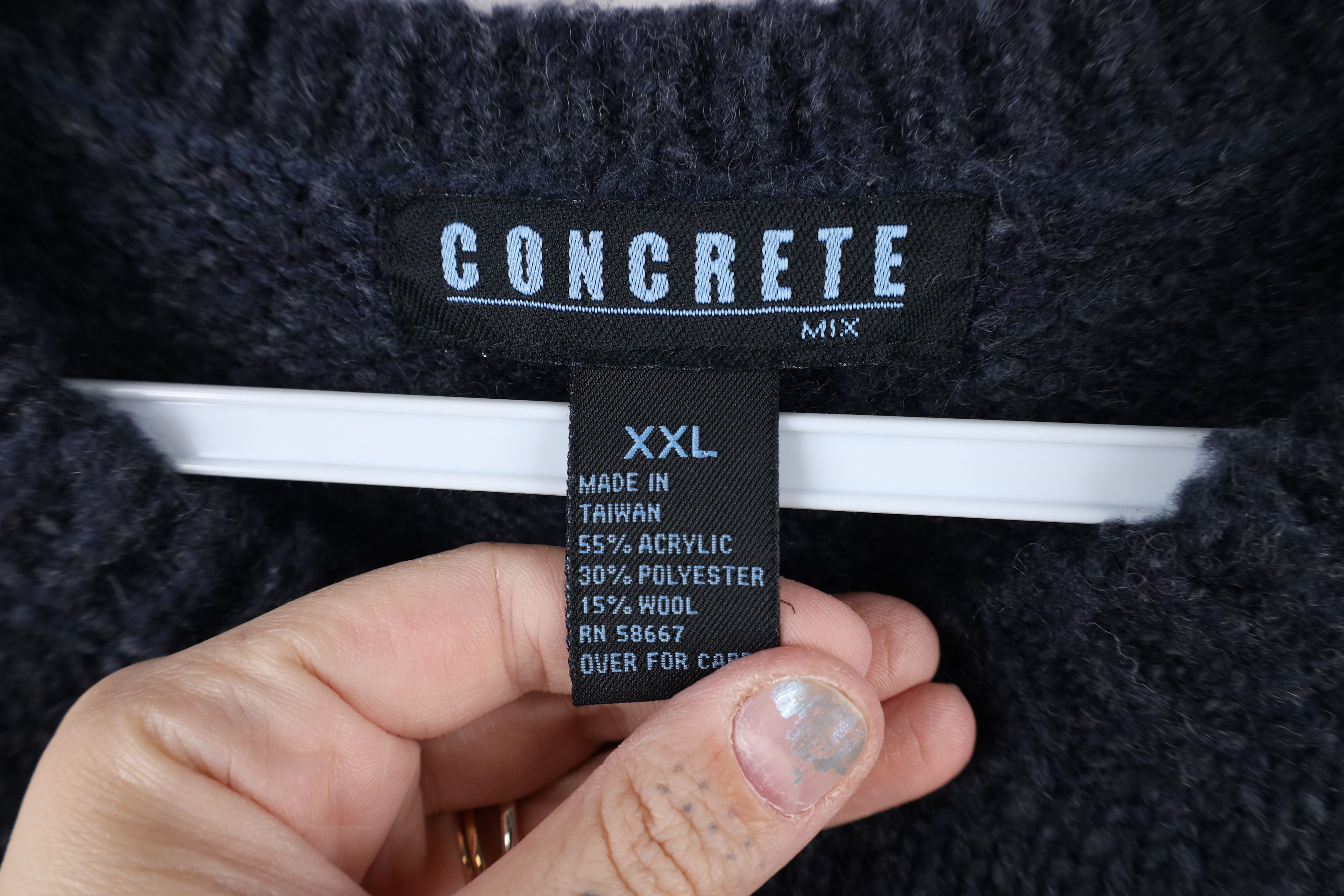 Vintage Vintage 90s Streetwear Chunky Wool Blend Knit Sweater Blue Size US XXL / EU 58 / 5 - 6 Thumbnail