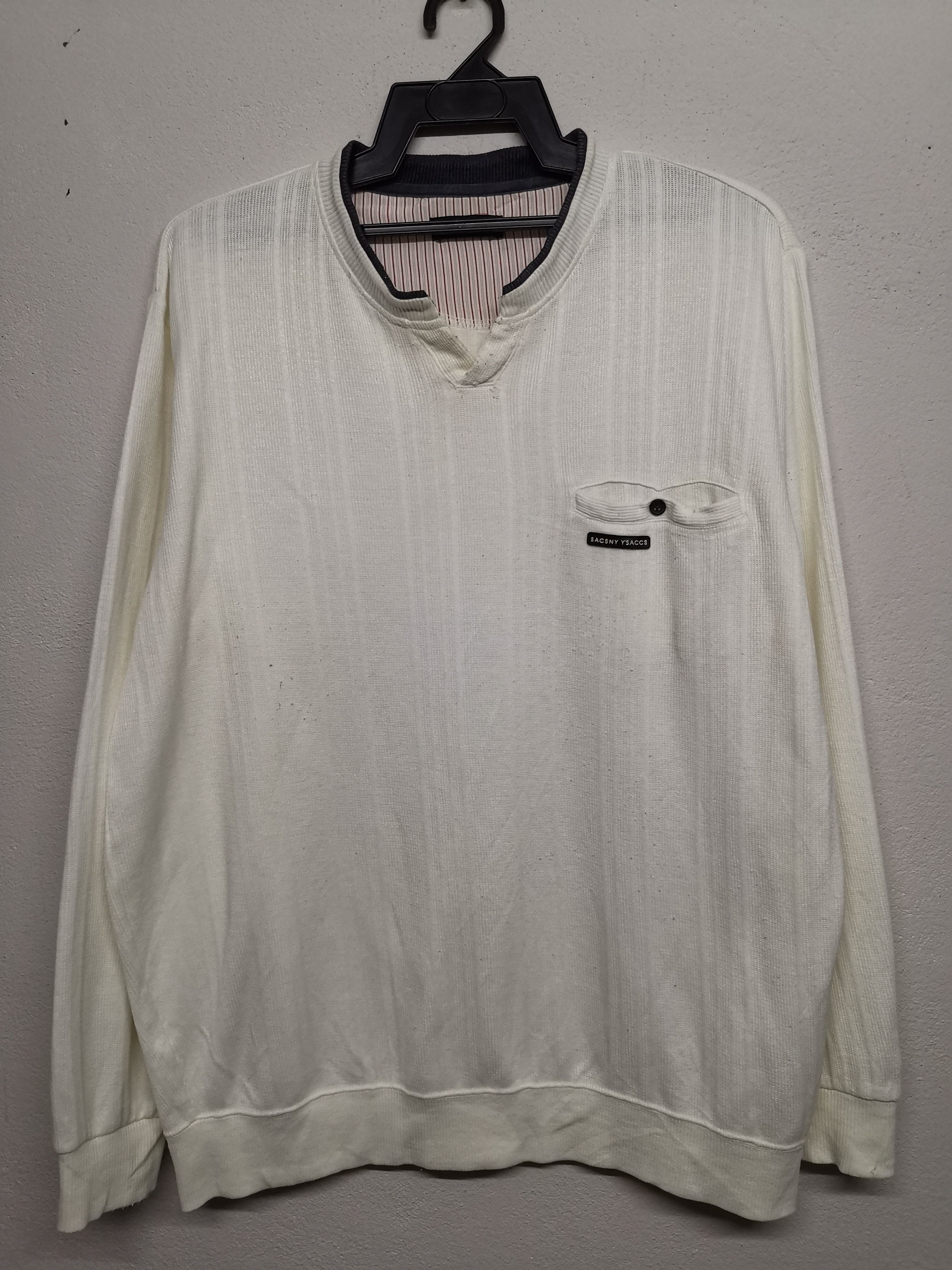 image of Yohji Yamamoto Ysaccs Sacsny Sweatshirt in White, Men's (Size Large)