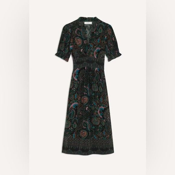 ba&sh 🎀 NEW ba&sh Zael panelled-waist paisley midi dress small Size S / US 4 / IT 40 - 2 Thumbnail