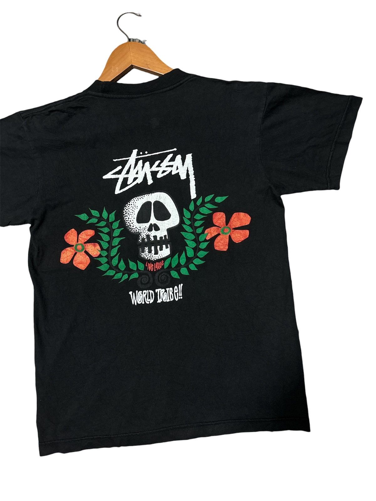 Stussy ‼️RARE‼️VINTAGE 90S STUSSY LINE LARGE WORLD TRIBE TSHIRT TEE🔥 Size US M / EU 48-50 / 2 - 2 Thumbnail