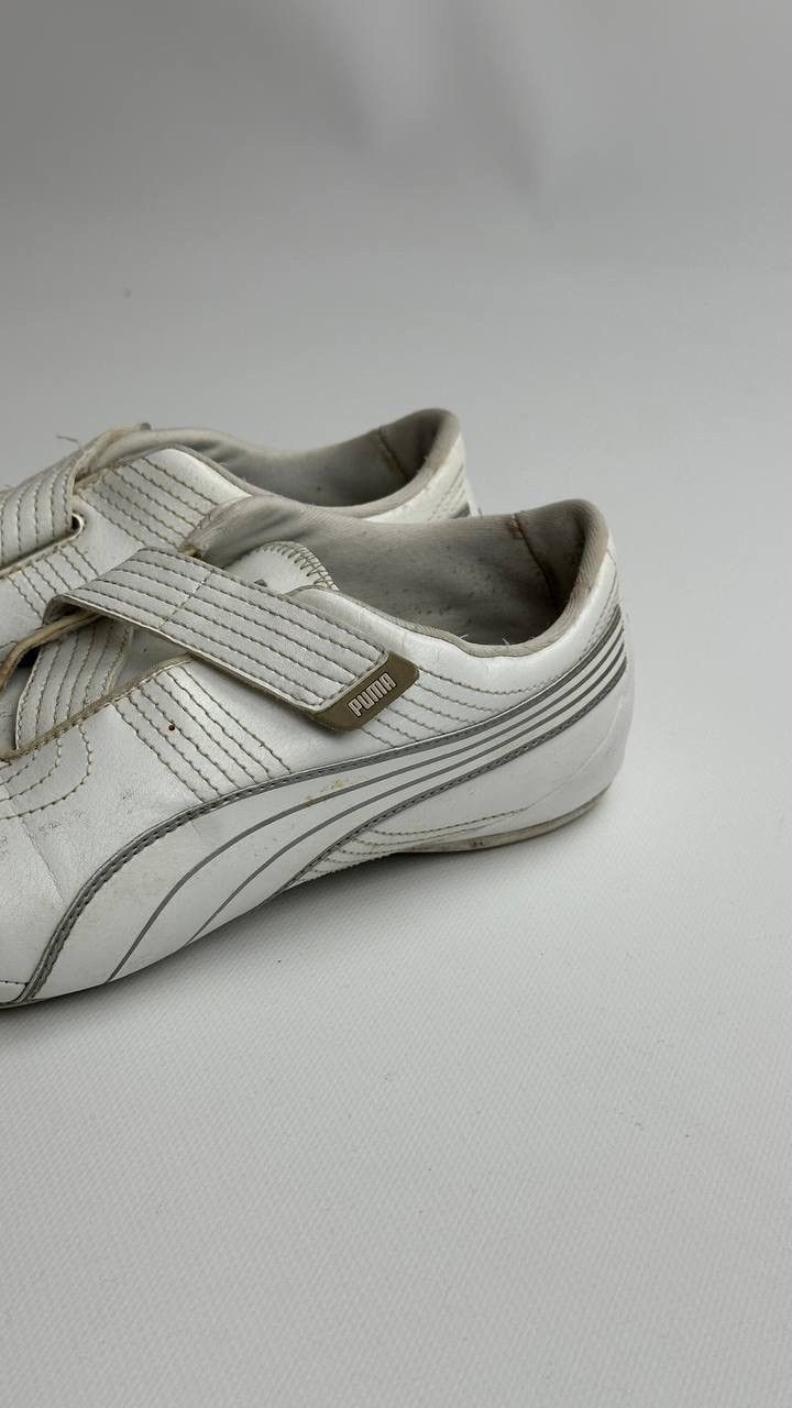 Puma Vintage Y2K White Racing Sneakers Size US 8.5 / EU 41-42 - 2 Thumbnail