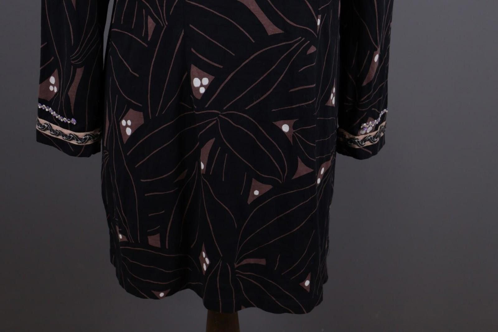 Marimekko Marimekko Black Long Sleeve Floral Lenght Dress Size M Size M / US 6-8 / IT 42-44 - 10 Thumbnail