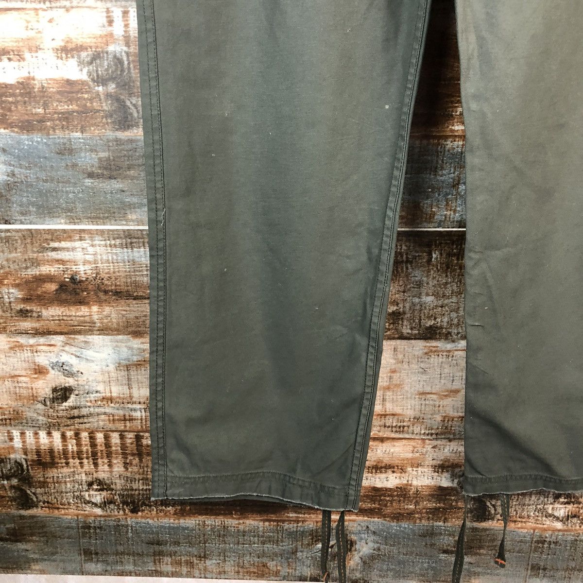 Japanese Brand Asna Dispec utility Green Cargo Multipocket Pants #A2435 Size US 33 - 11 Thumbnail