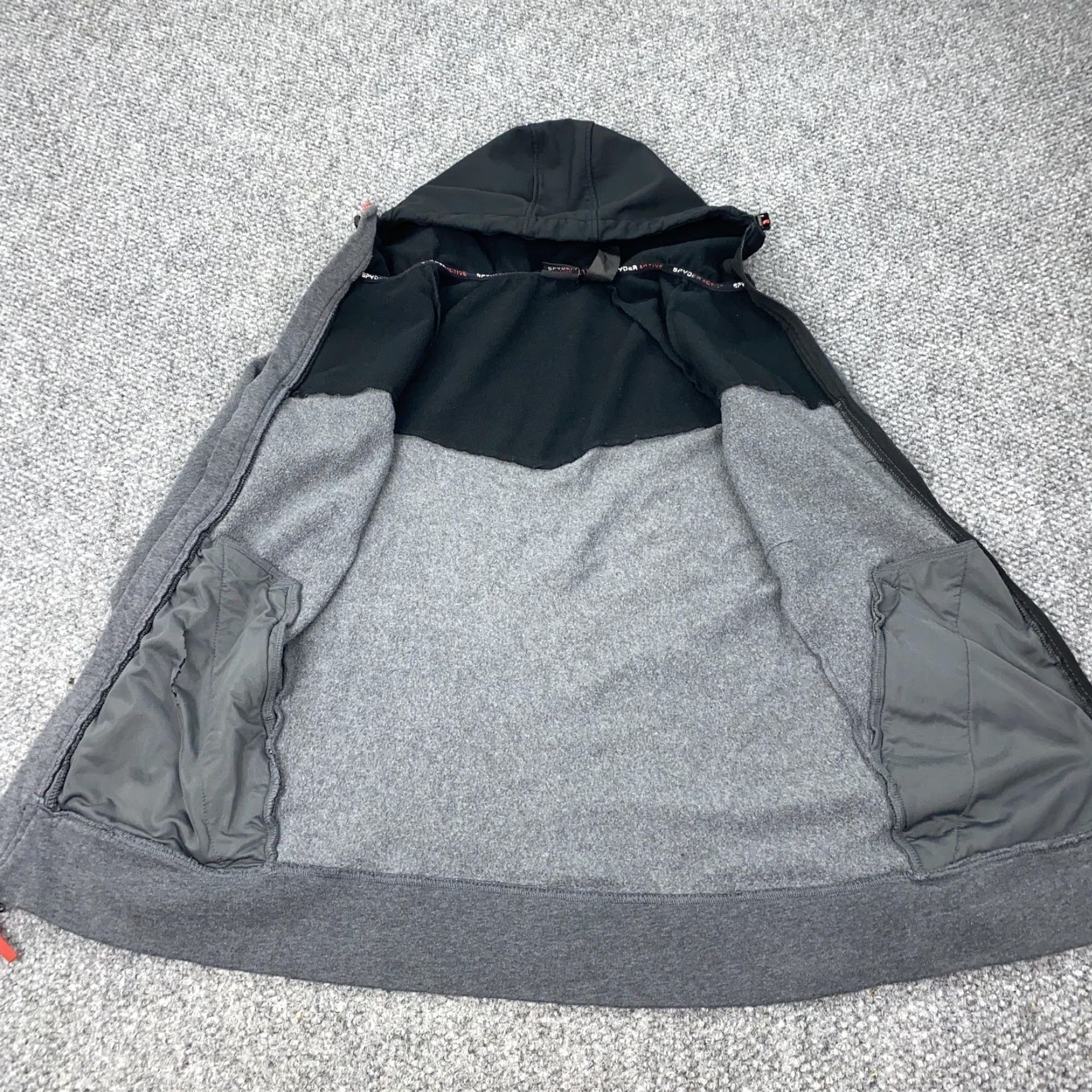 Spyder Spyder Active Jacket Womens Small Gray Black Hooded Full Zip Fleece Lined Logo Size S / US 4 / IT 40 - 7 Thumbnail