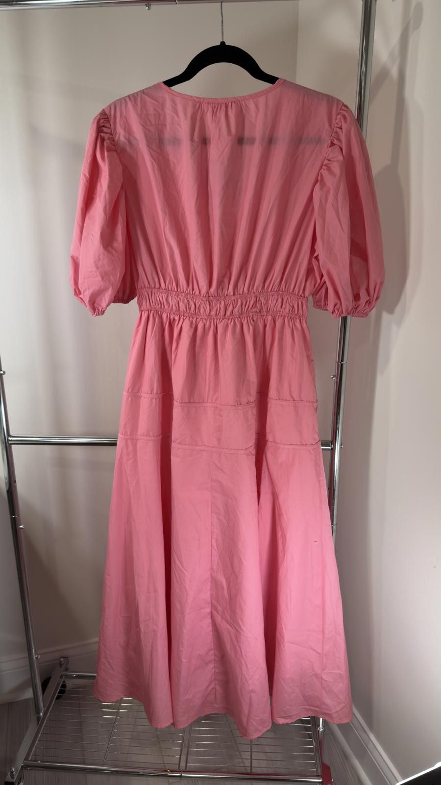 Designer Sissyaki Pink Puff Sleeve Maxi Dress - New with Tags Size L / US 10 / IT 46 - 2 Thumbnail