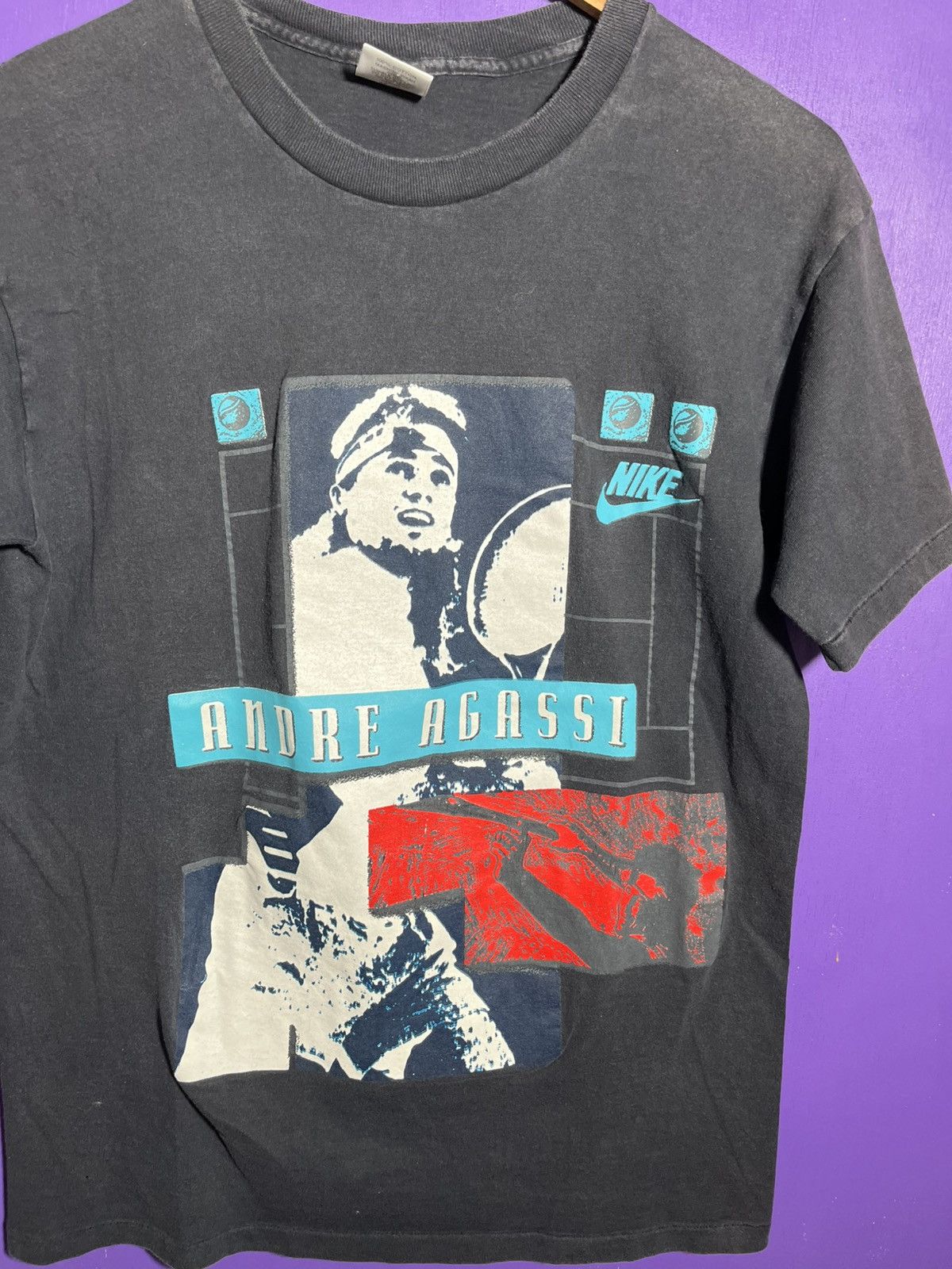 Vintage 80s Nike Andre Agassi tennis t-shirt