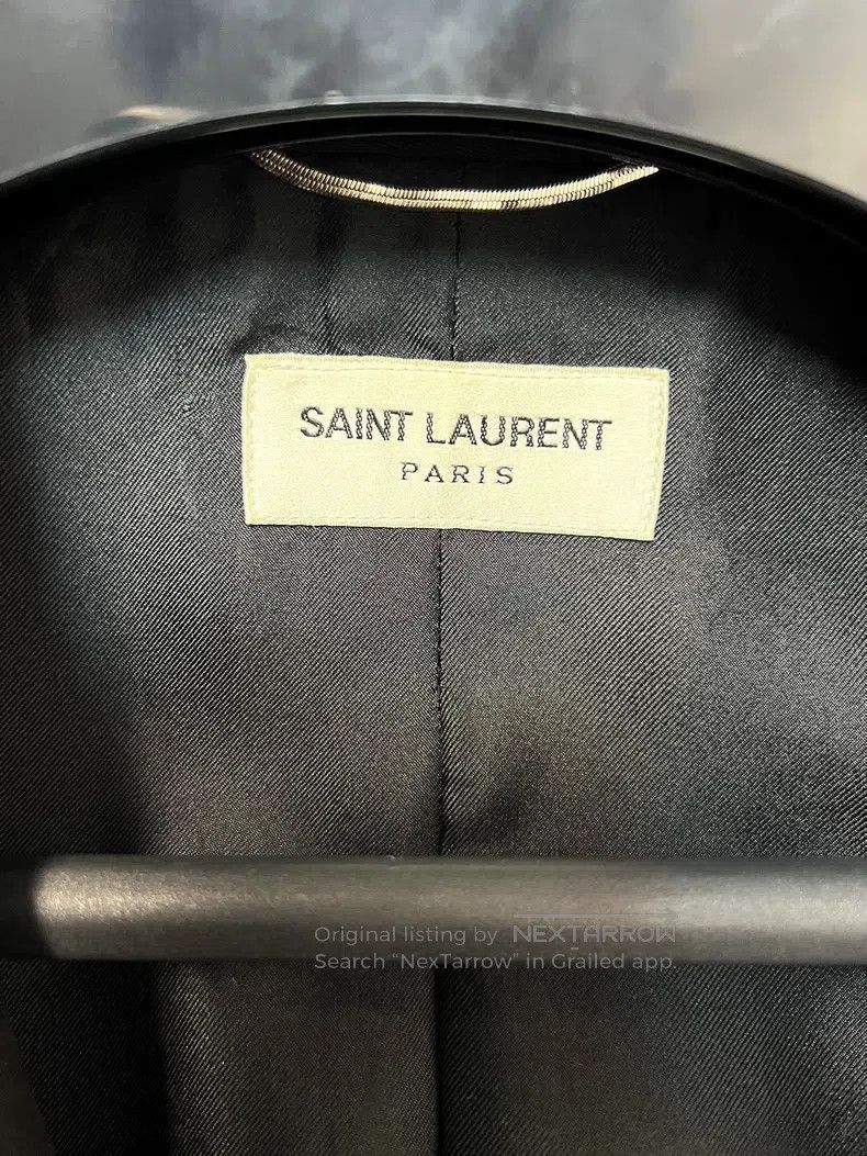Saint Laurent Paris Saint Laurent Paris Satin Shawl Collar Wool Smoking Jacket Size US M / EU 48-50 / 2 - 3 Thumbnail