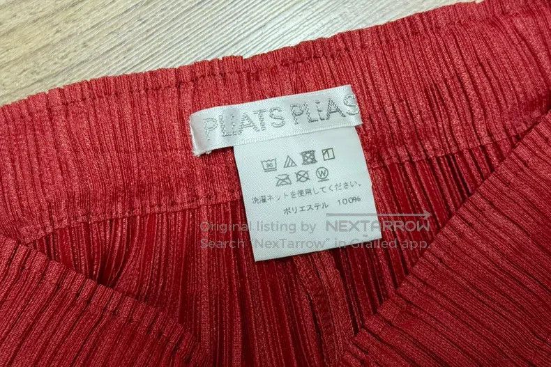 Issey Miyake Issey Miyake Red Wide-Leg Trousers Size 25" / US 0 / IT 36 - 4 Thumbnail