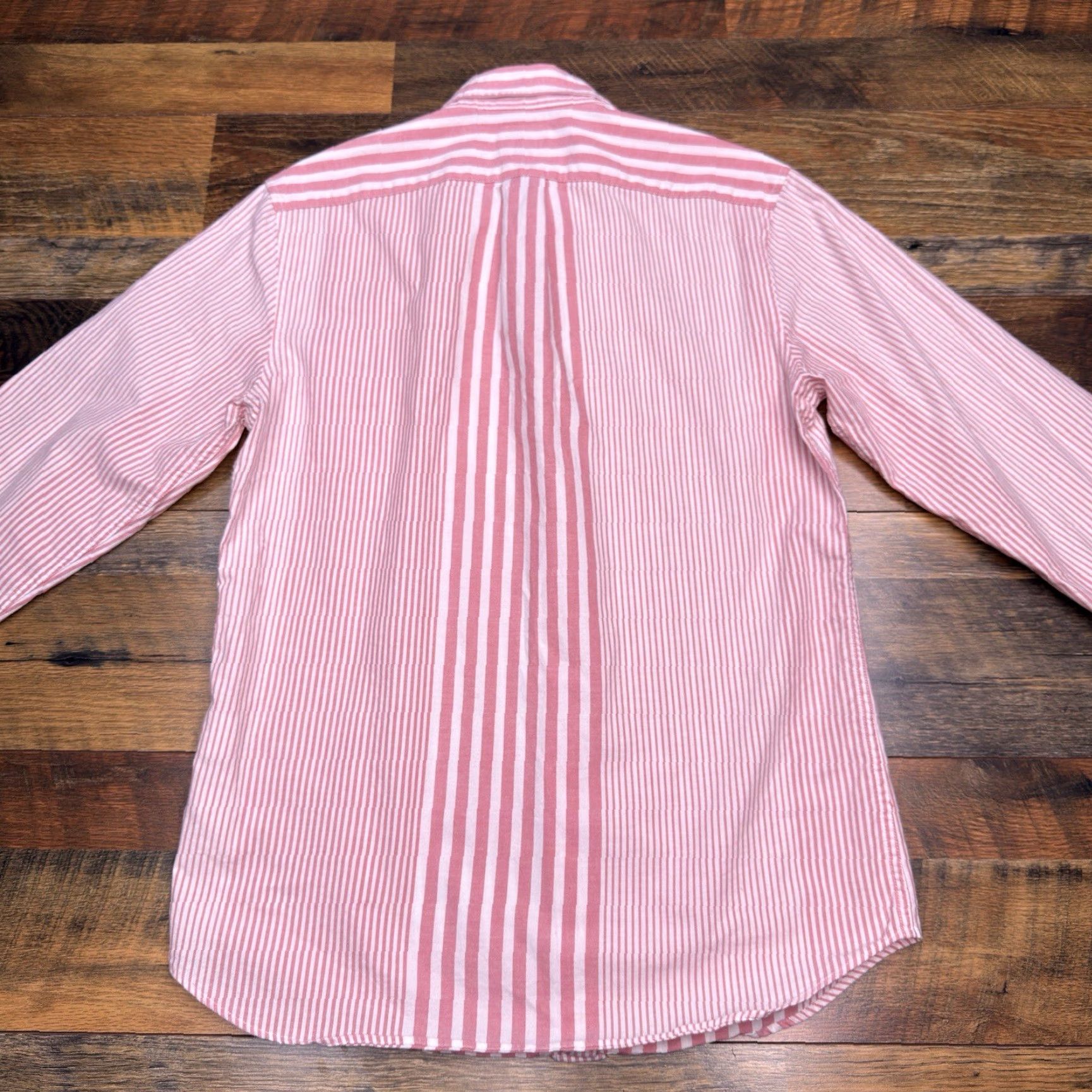 J.Crew J. Crew Button-Up Shirt Mens Medium Pink Striped Slim Fit Oxford Long Sleeve Size US M / EU 48-50 / 2 - 4 Thumbnail