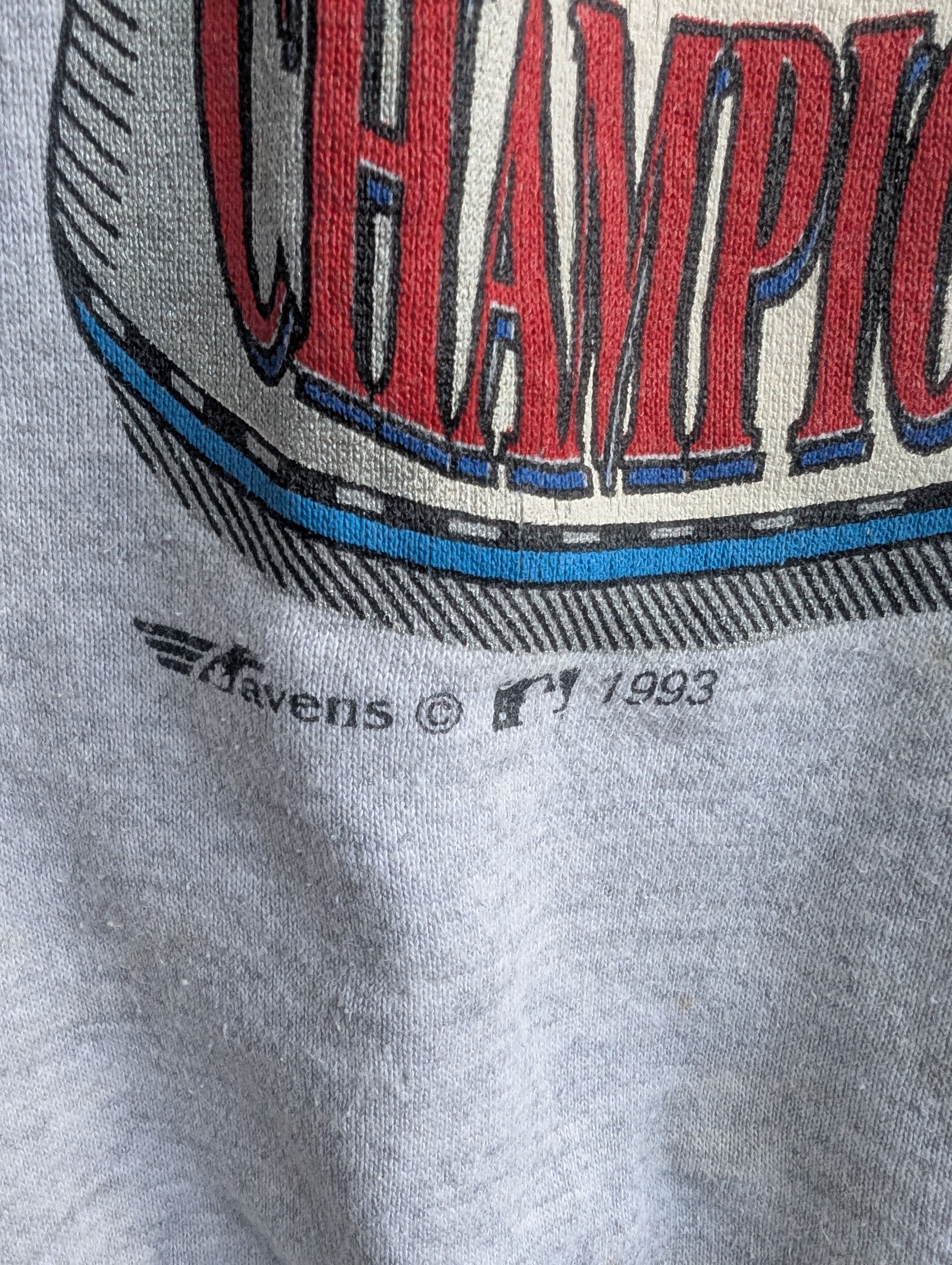 MLB Vintage 1993 Raven MLB Sweatshirt Toronto Vs Chicago Size US L / EU 52-54 / 3 - 6 Thumbnail