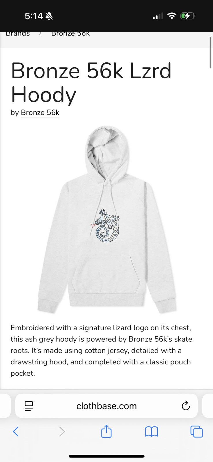 Bronze 56k Bronze 56K Lizard Hoodie Gray Size US L / EU 52-54 / 3 - 3 Thumbnail