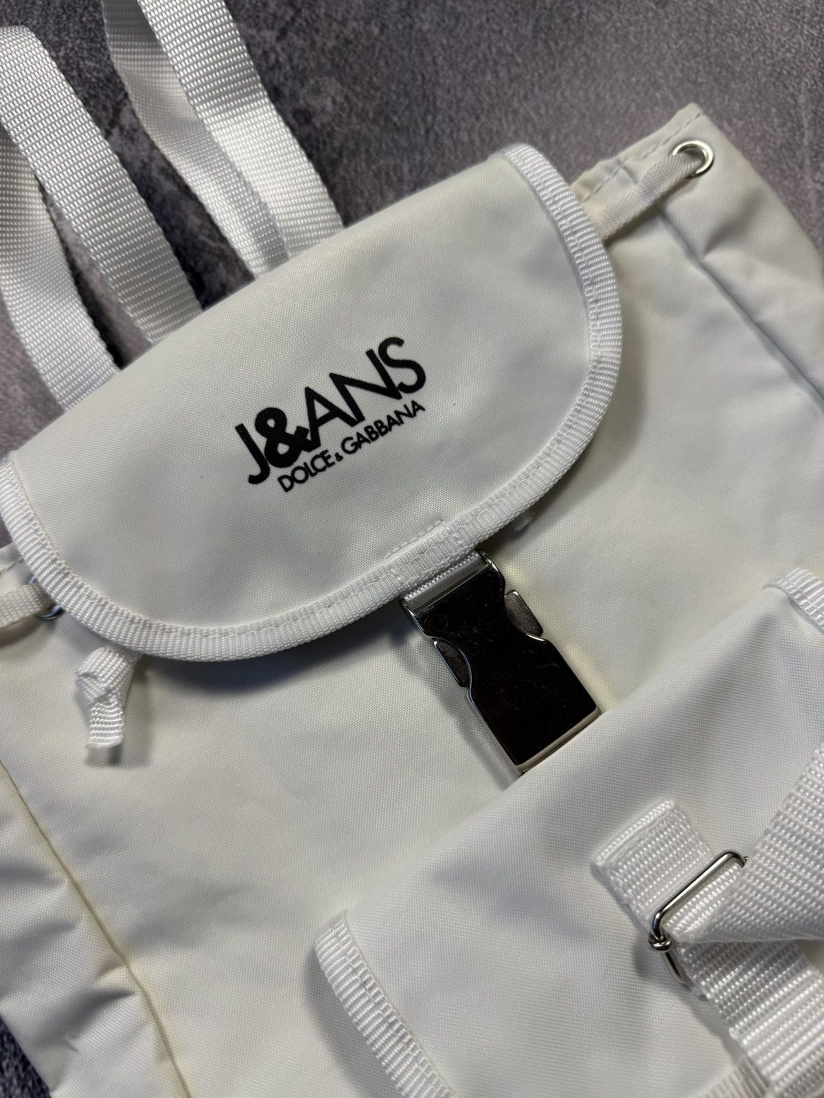Dolce & Gabbana D&G Dolce & Gabbana J&ANS Backpack — Vintage White Size ONE SIZE - 2 Thumbnail