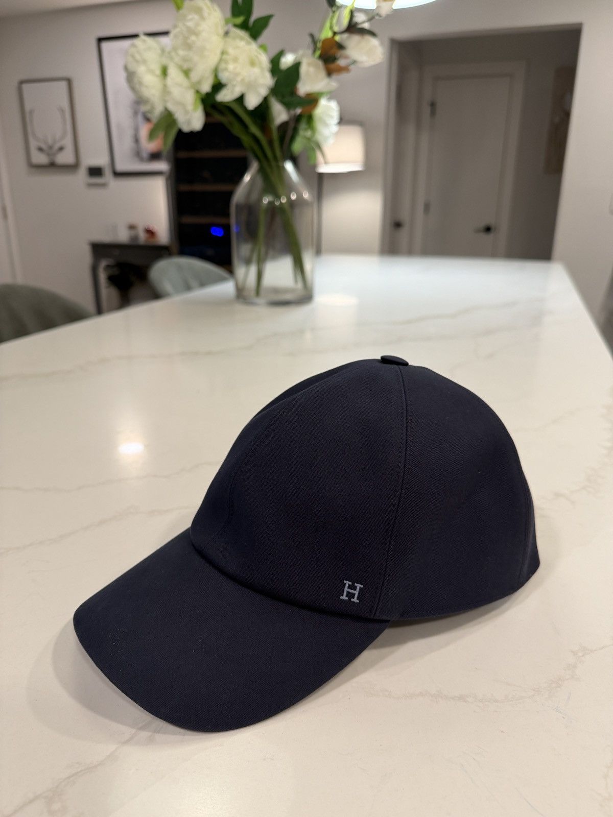 Hermes Hermes navy Riley H dot cap XXL size 61 Size ONE SIZE - 1 Thumbnail
