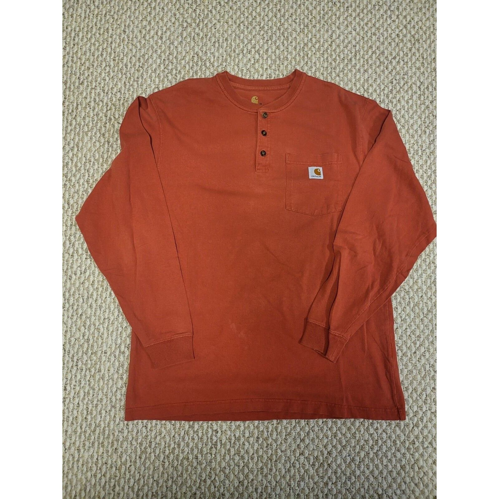 Carhartt Carhartt burnt orange long sleeve 1/4 button original fit. Size US M / EU 48-50 / 2 - 1 Thumbnail