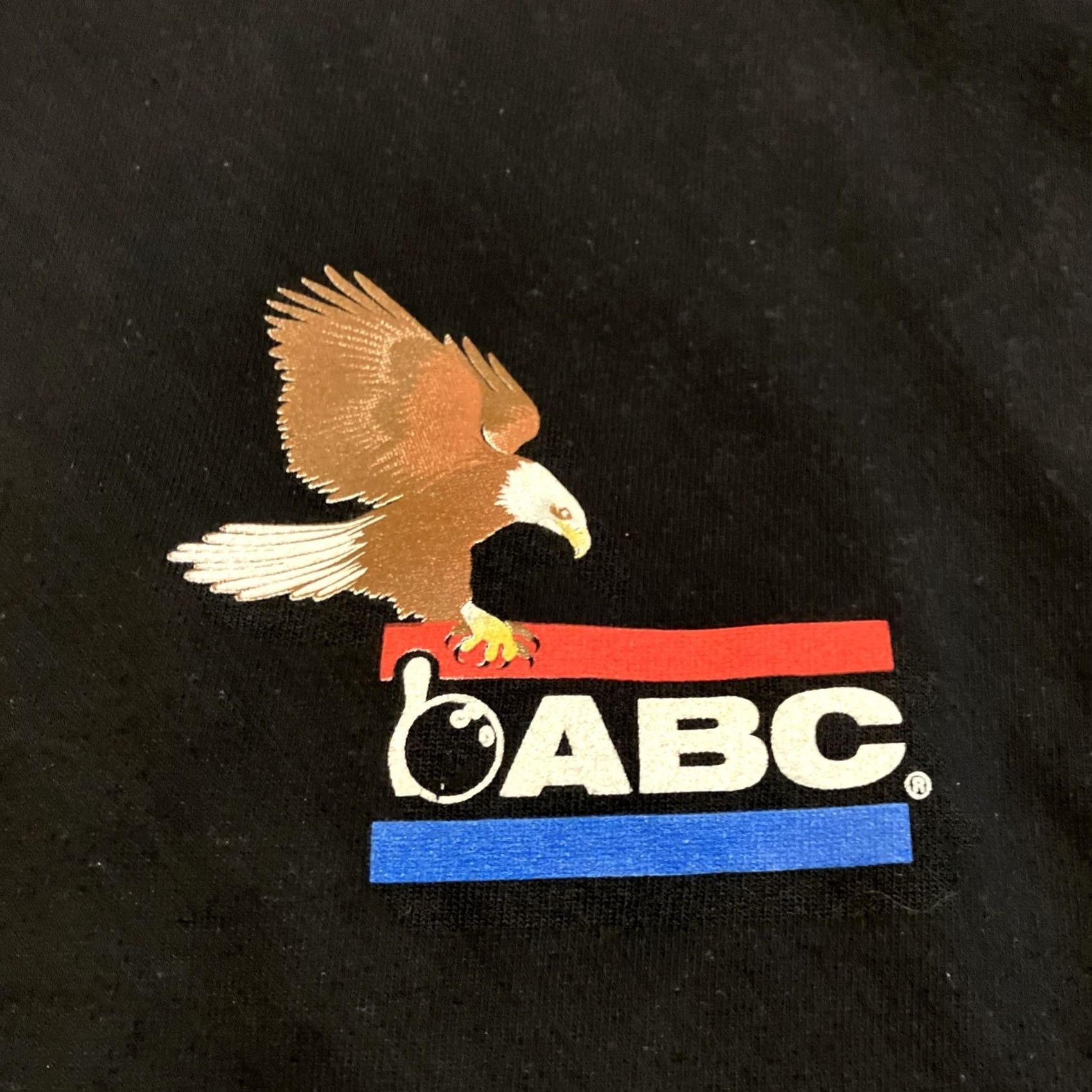 Fruit Of The Loom VINTAGE ABC American Bowling Congress Double Sided T Shirt Mens XL Black 1990s Graphic Tee Fruit of the Loom Cotton Blend Short Sleeve Men Size US XL / EU 56 / 4 - 2 Thumbnail