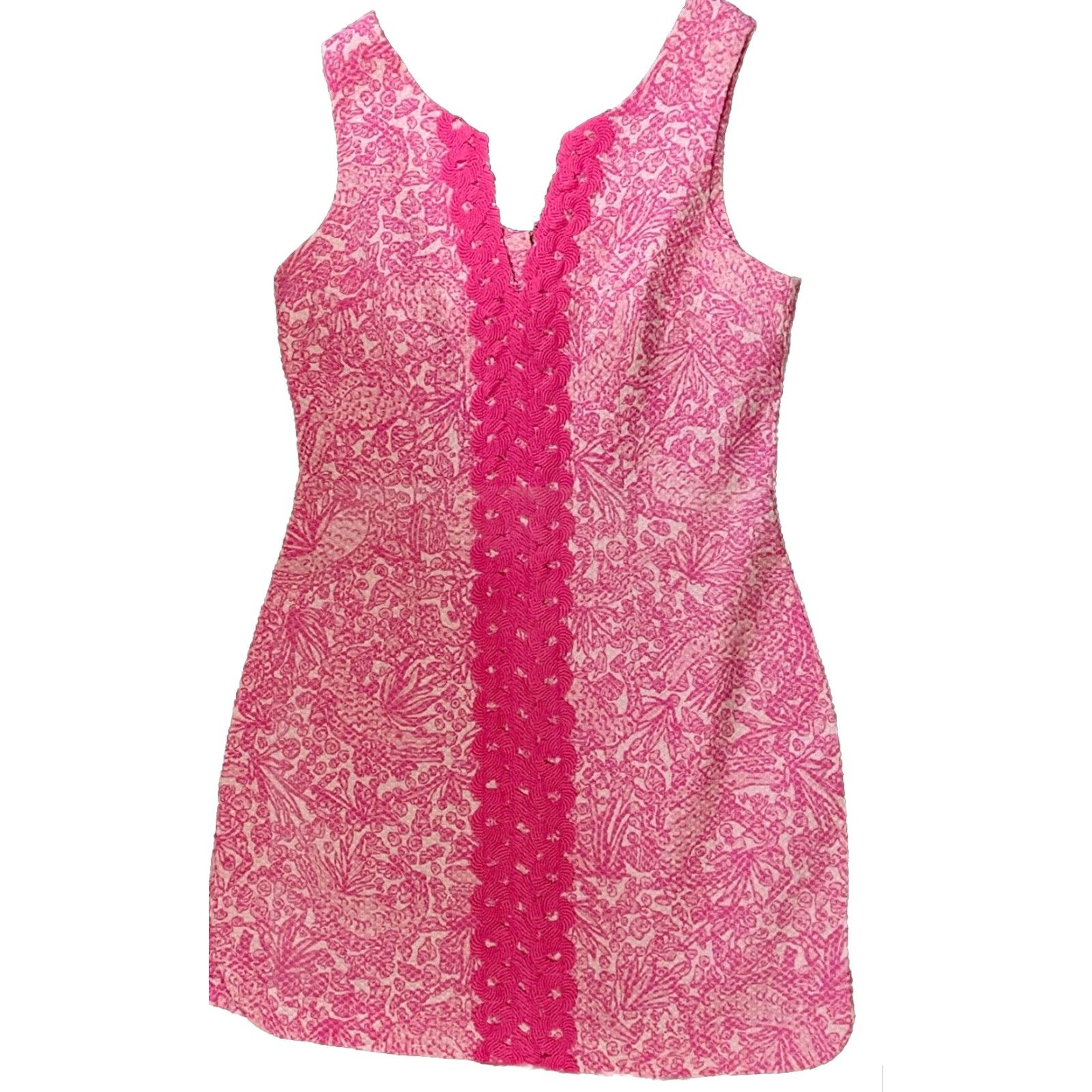 Lilly Pulitzer Dress Women\'s 6 Gabby Stretch Shift In Full Bloom Engineered