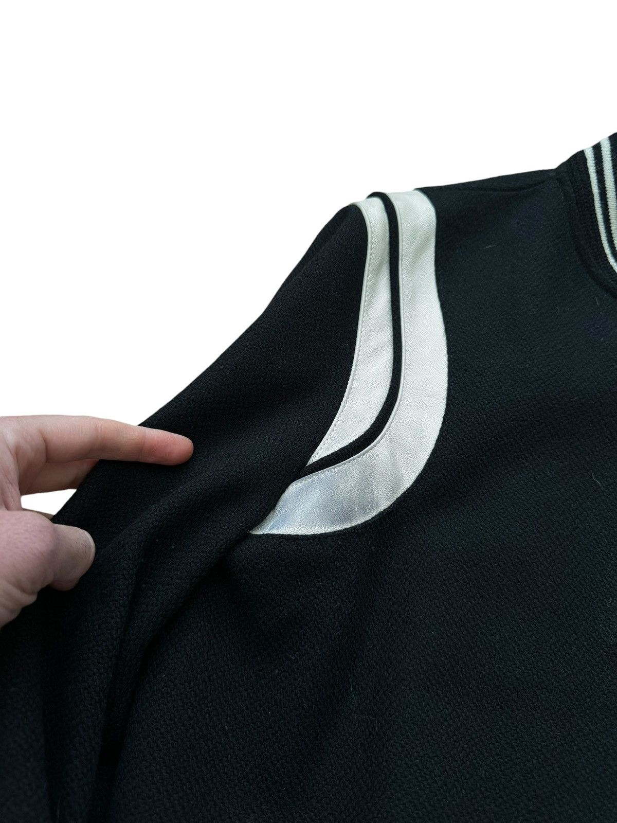 Saint Laurent Paris 2022 Black White Teddy Varsity Jacket Size US M / EU 48-50 / 2 - 5 Thumbnail