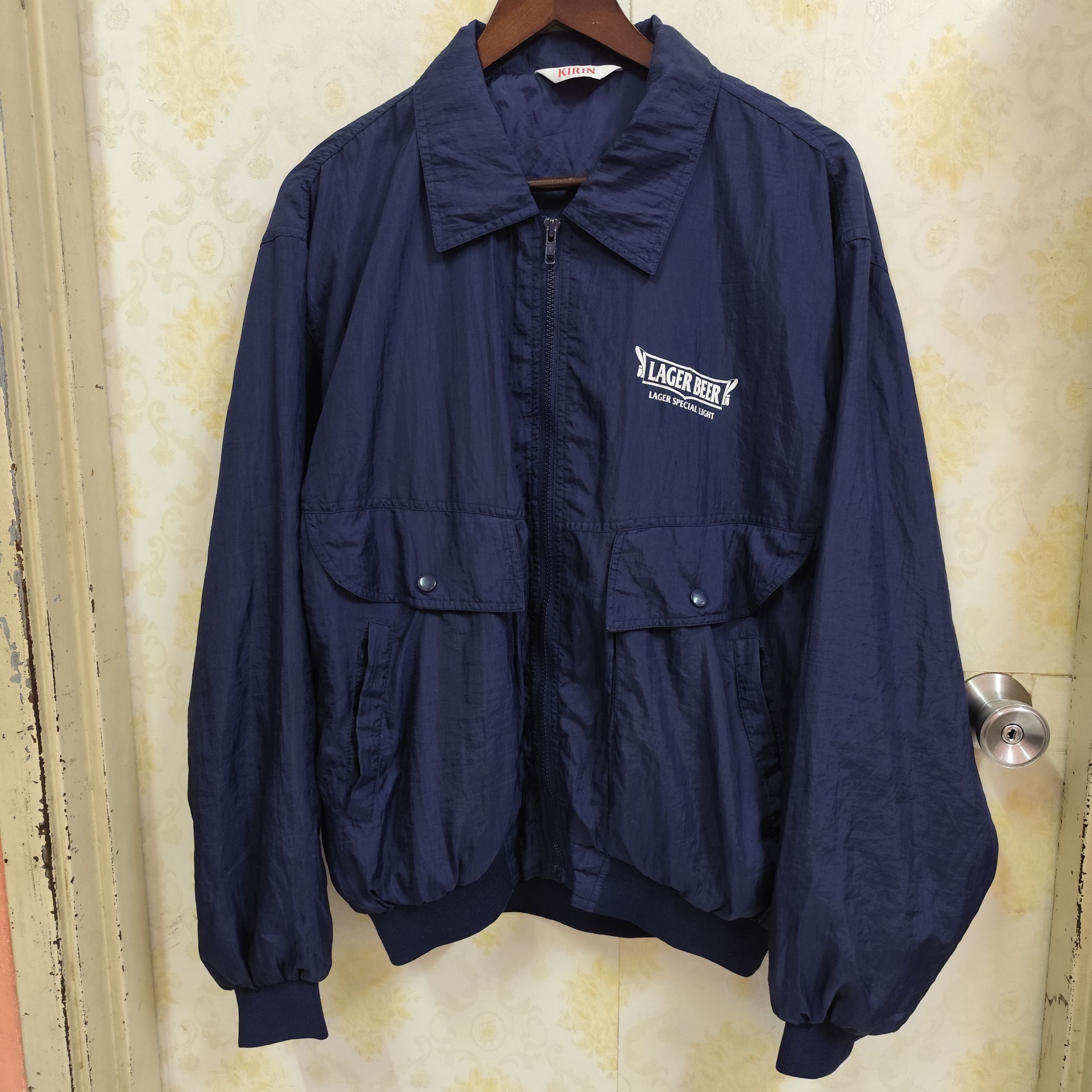 Japanese Brand × Vintage VINTAGE KIRIN LAGER BEER BOMBER JACKET Size US L / EU 52-54 / 3 - 5 Thumbnail