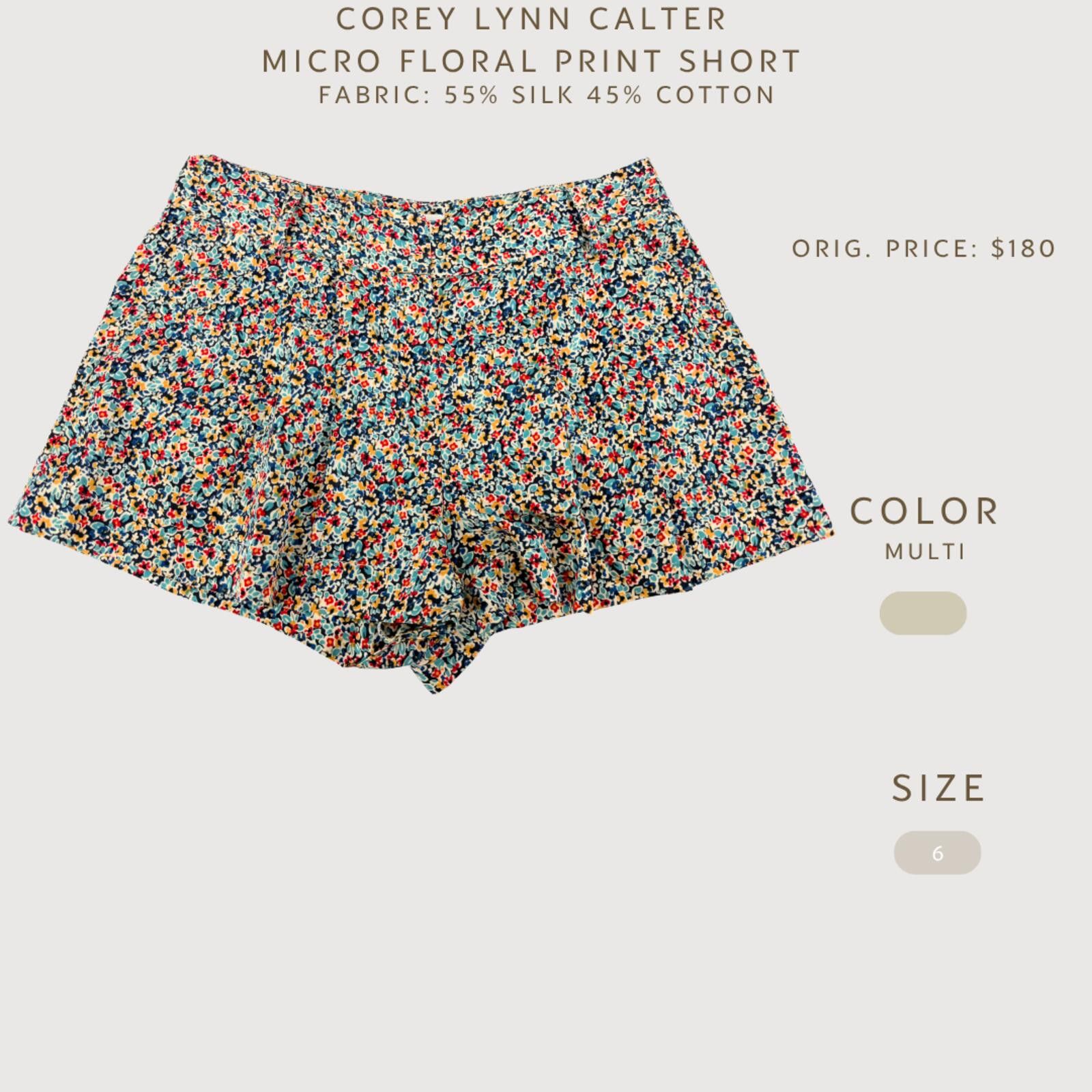 Other Corey Lynn Calter Floral Shorts Silk Blend 6 Size 28" / US 6 / IT 42 - 2 Thumbnail