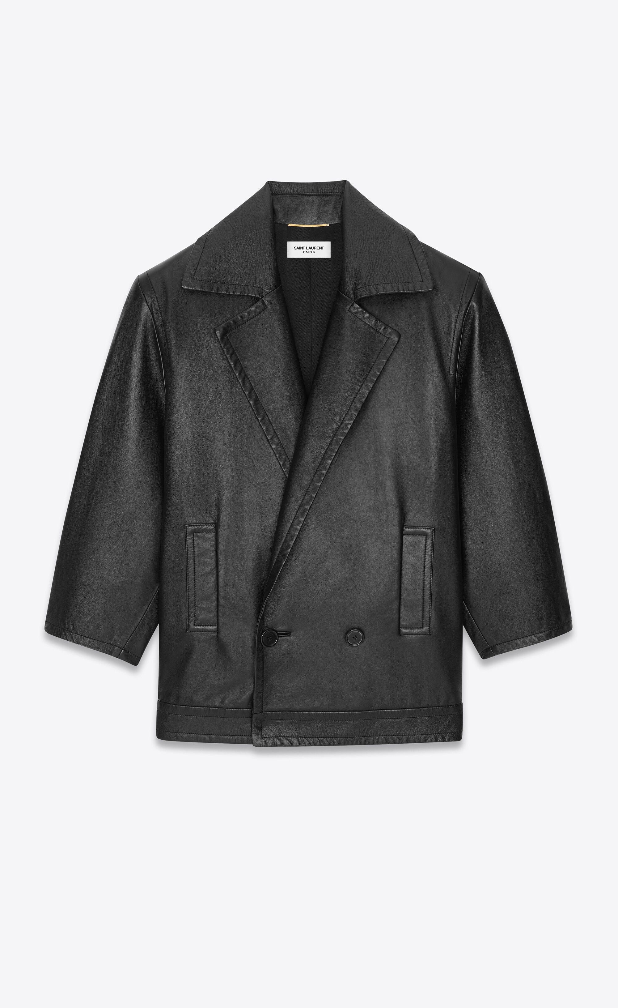 Saint Laurent Paris $8K VALUE Coat in drummed lambskin Size XS / US 0-2 / IT 36-38 - 1 Thumbnail