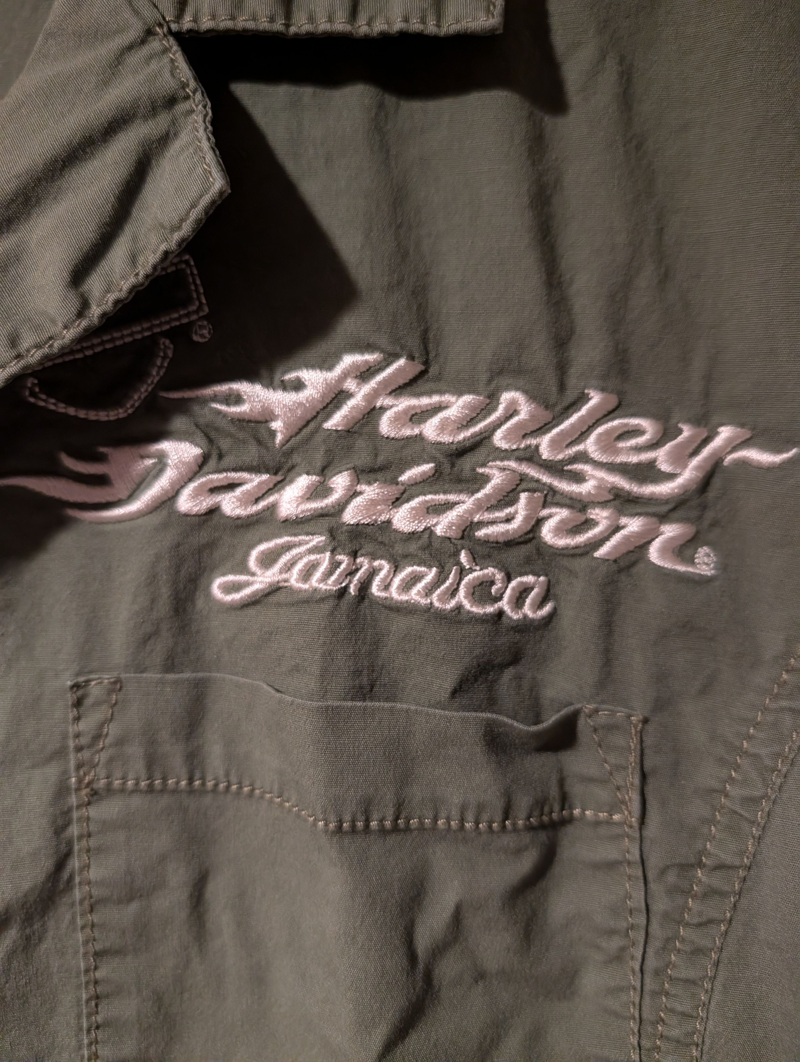 Harley Davidson Harley Davidson Jamaica Shirt Womens M Embroidered Button Up Size M / US 6-8 / IT 42-44 - 5 Thumbnail