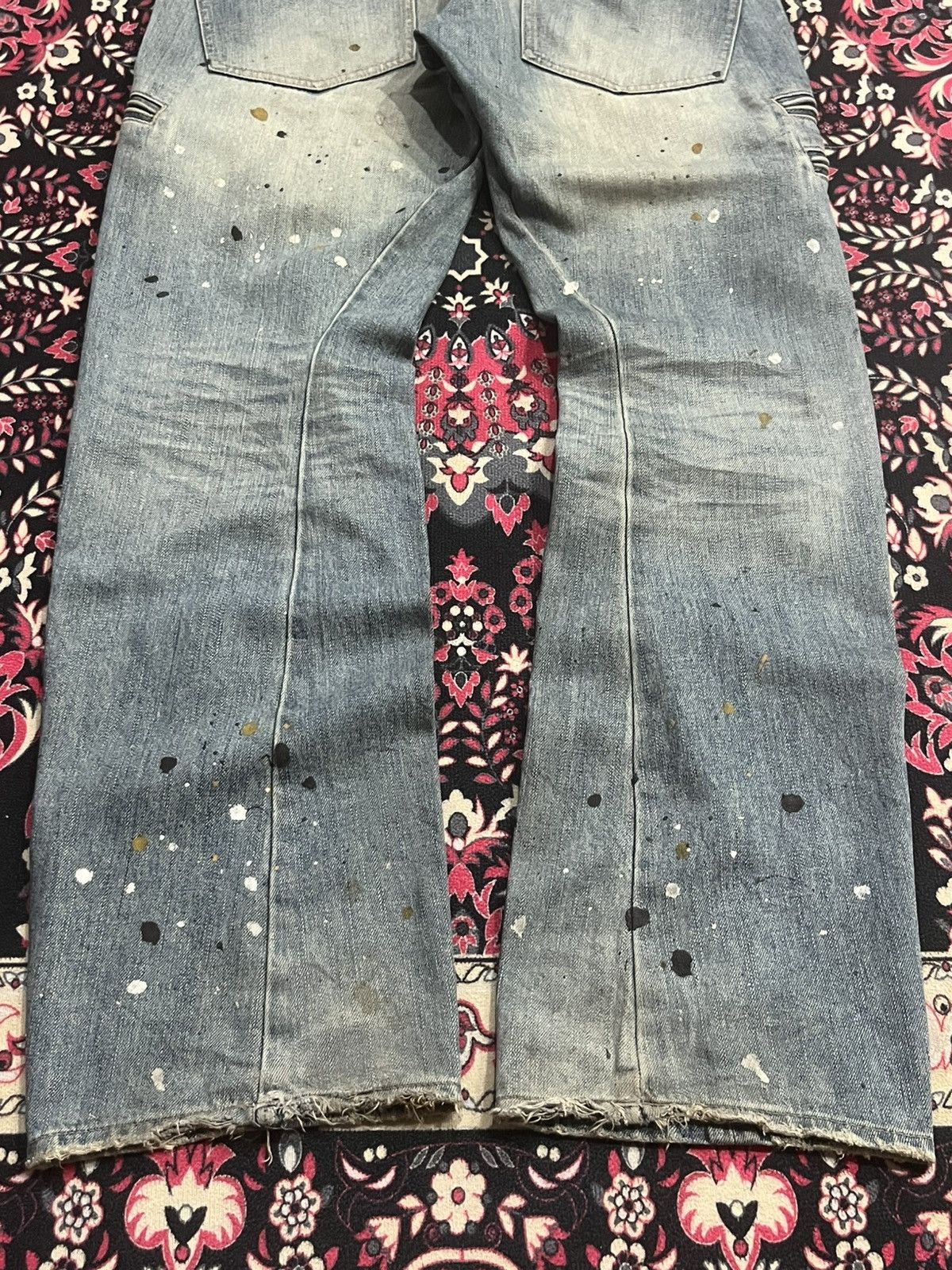 Le Grande Bleu (L.G.B.) Rattle Trap Paint Splattered Multizipper Distressed Jeans Size US 34 / EU 50 - 13 Thumbnail