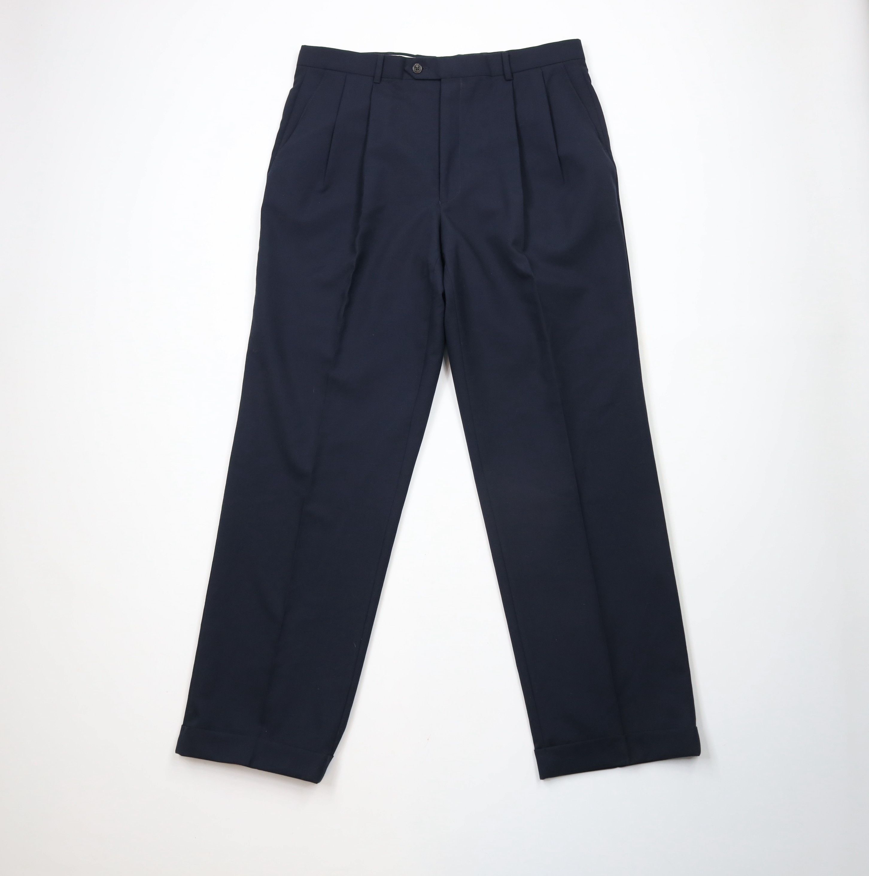 Ralph Lauren × Vintage Vintage 90s Chaps Ralph Lauren Cuffed Wide Leg Chino Pants Size US 36 / EU 52 - 1 Thumbnail