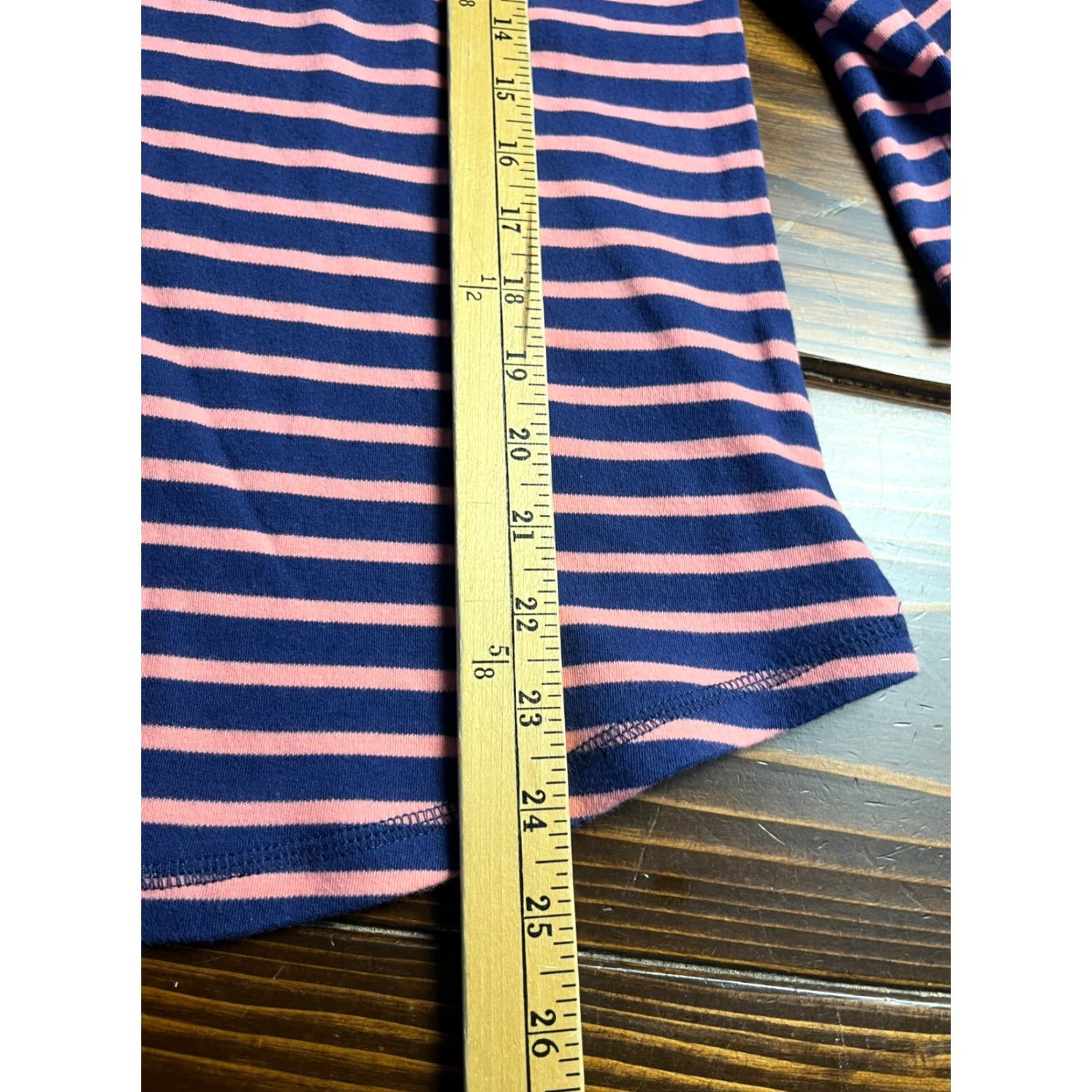 Vintage Studio Works Shirt Women's M Pink Blue Striped 3/4 Sleeve Crew Neck T-Shirt Casual Modern Fall Spring Summer Ladies Size M / US 6-8 / IT 42-44 - 6 Thumbnail