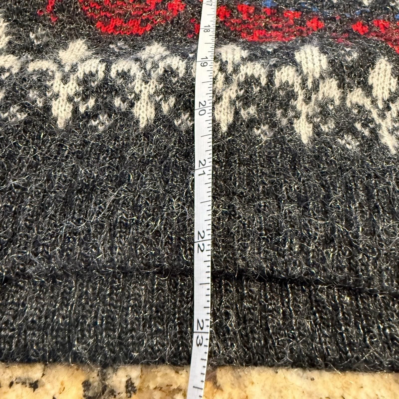 Other Jolle fair isle fuzzy V neck sweater SZ M/L Size M / US 6-8 / IT 42-44 - 9 Thumbnail